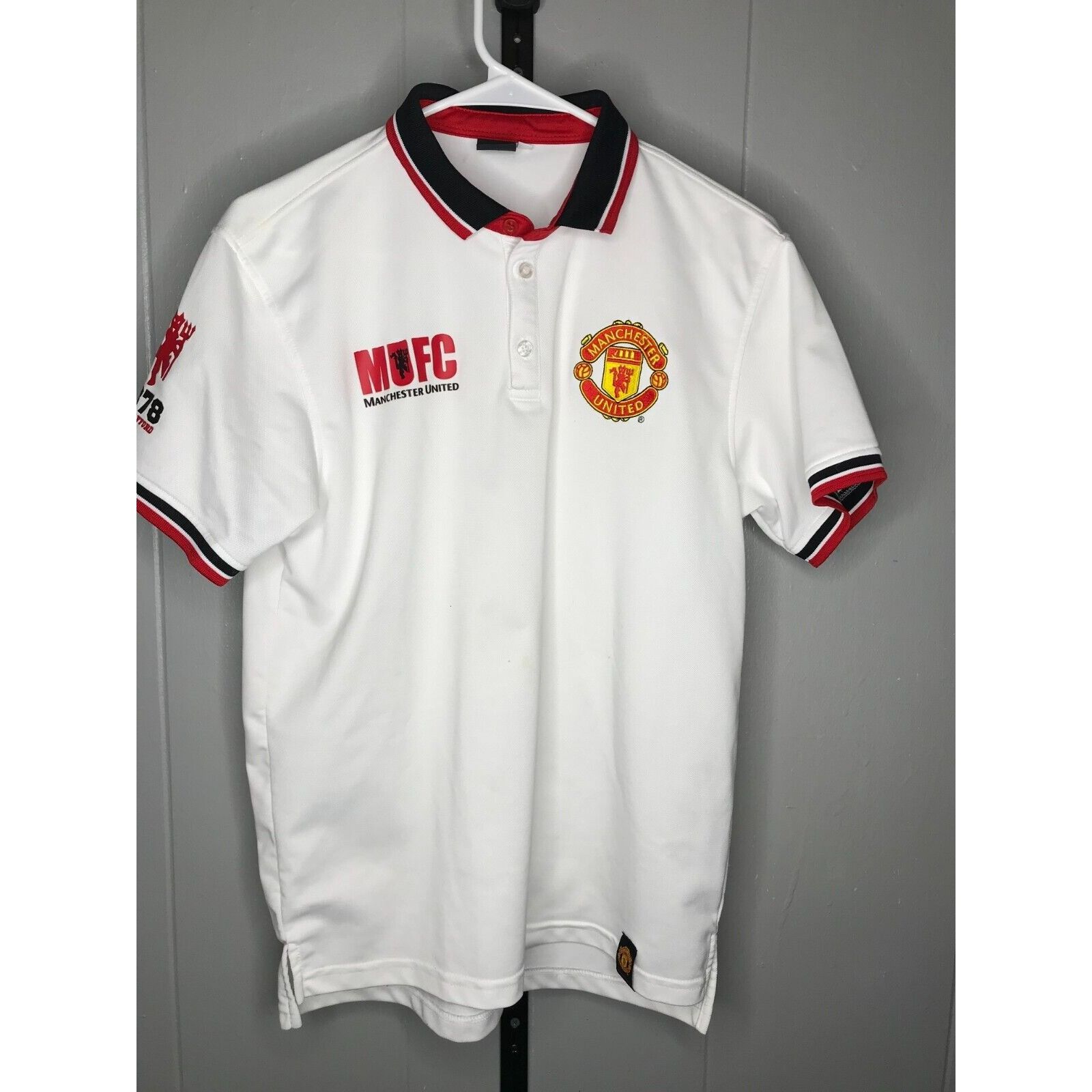 Other Manchester United Polo Shirt Mens MD white Collared Red Devi Size US M / EU 48-50 / 2 - 1 Thumbnail