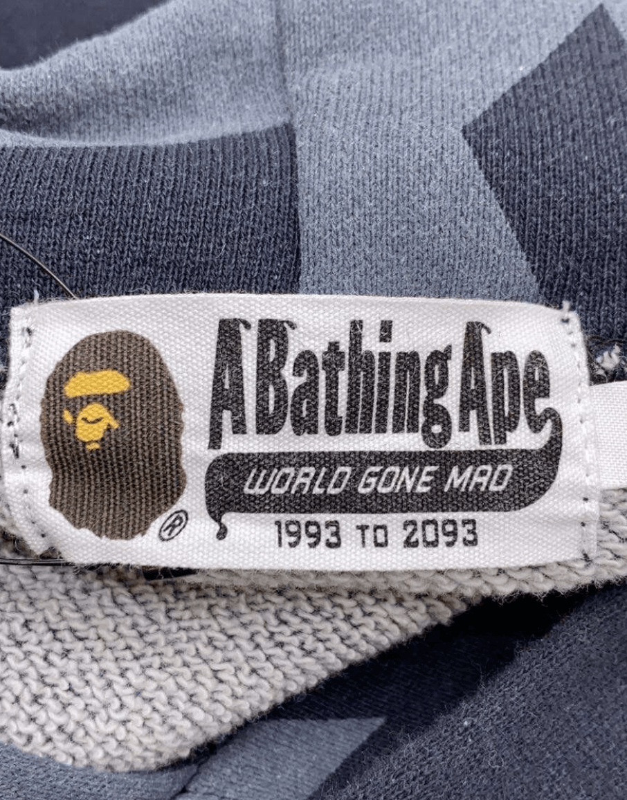Bape Bape Black Gray Star Pattern Pullover Hoodie Size US XL / EU 56 / 4 - 3 Thumbnail