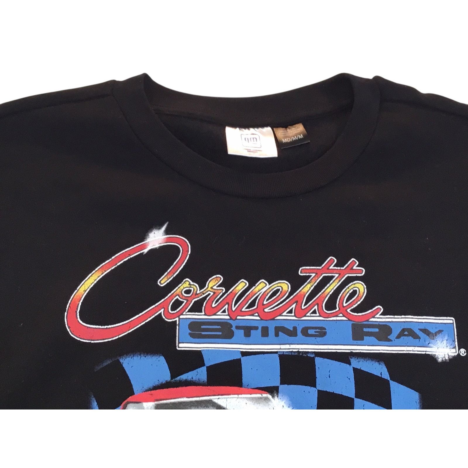 Chevrolet Sweatshirt Black GM Chevy Corvette Sting Ray 63 Med NWT $45 Size US M / EU 48-50 / 2 - 2 Thumbnail