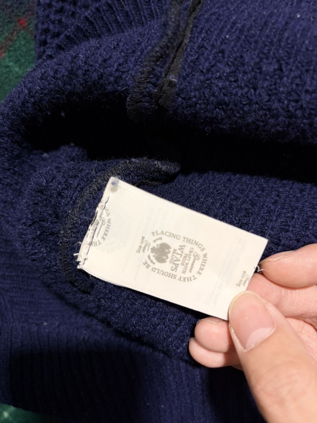 Wtaps WTAPS Waffle Knit Hoodie Navy Size 2 Size US M / EU 48-50 / 2 - 8 Thumbnail
