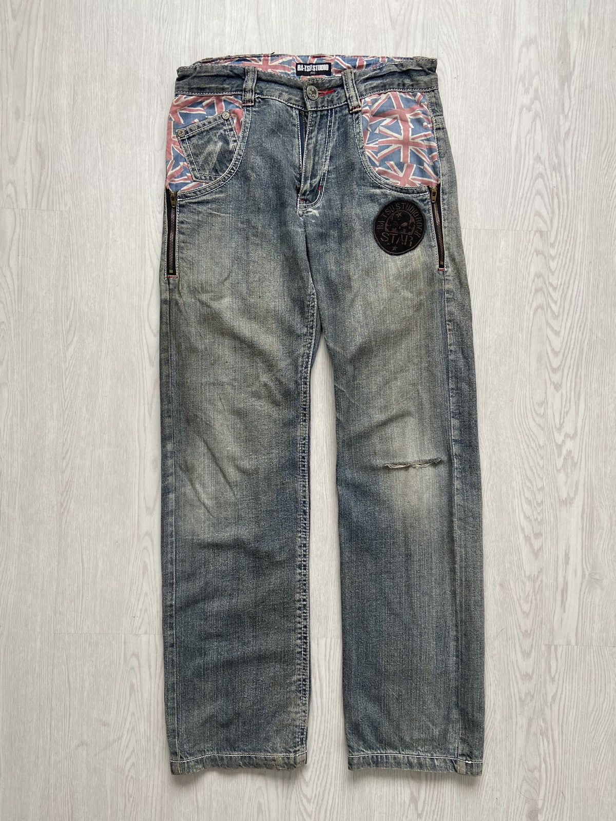Japanese Brand Vintage Bat-Su Studio Britain Seditionairies Zipper Pants Size US 32 / EU 48 - 1 Thumbnail