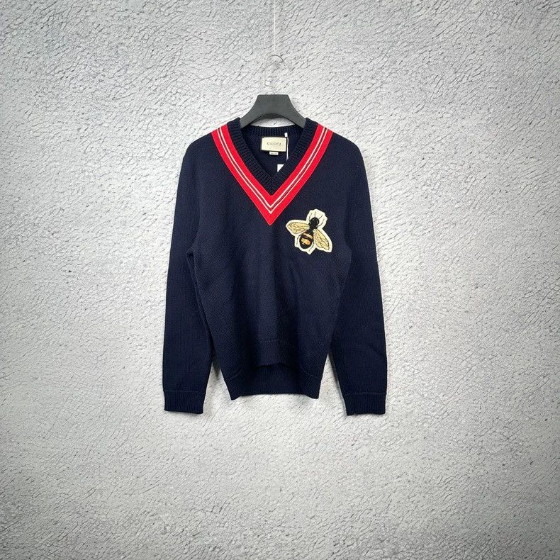 Gucci Gucci SS22 Bee V-Neck Knit Sweater-dmc Size US M / EU 48-50 / 2 - 1 Thumbnail