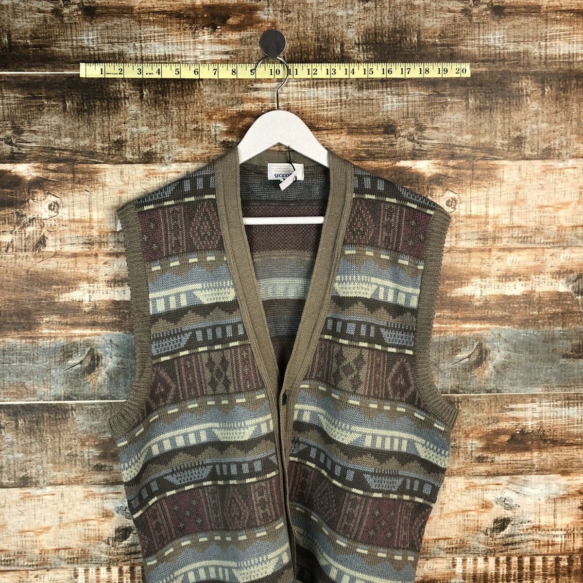 Homespun Knitwear × Japanese Brand Gccoto vintage japan Grey Vest Knitwear #A1764 Size US L / EU 52-54 / 3 - 2 Thumbnail