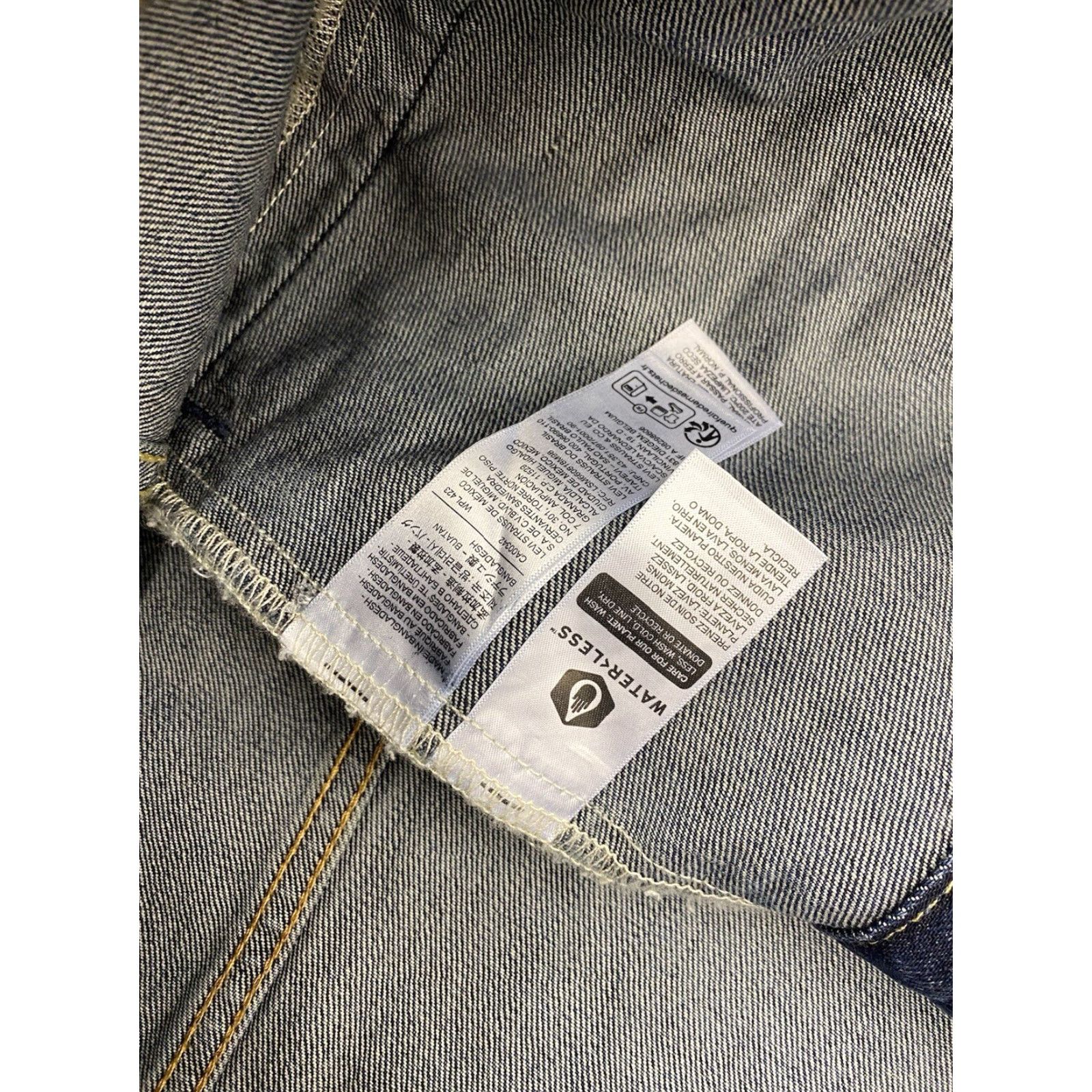 Levi's Levi's Denim Trucker Jacket Men's XL Dark Rinse Indigo Cotton Red Tab Size US XL / EU 56 / 4 - 5 Thumbnail