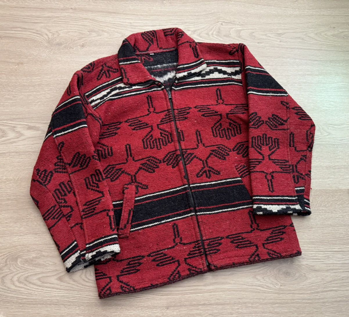 Mexicana Vintage 90-00’ Women’s Ecuador Hand Made Navajo Jacket Size L / US 10 / IT 46 - 1 Thumbnail
