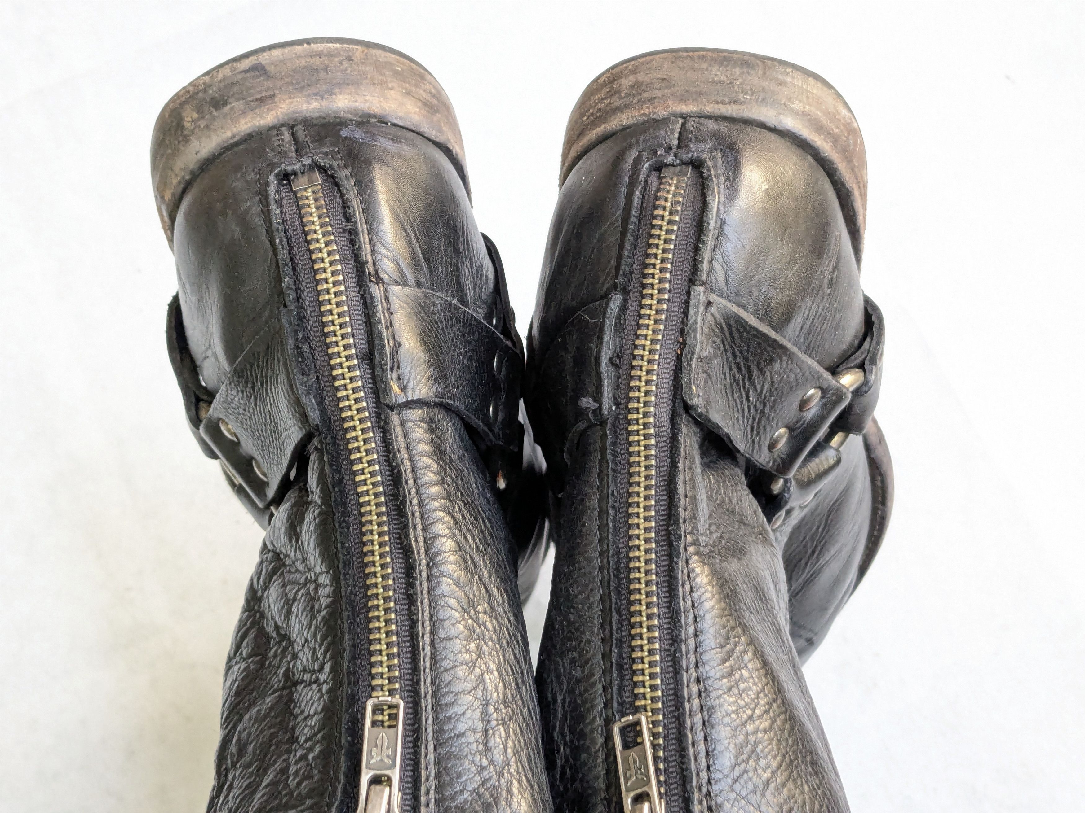 Frye Frye Harness Black Leather 12 D Leather Buckle Size US 12 / EU 45 - 14 Thumbnail