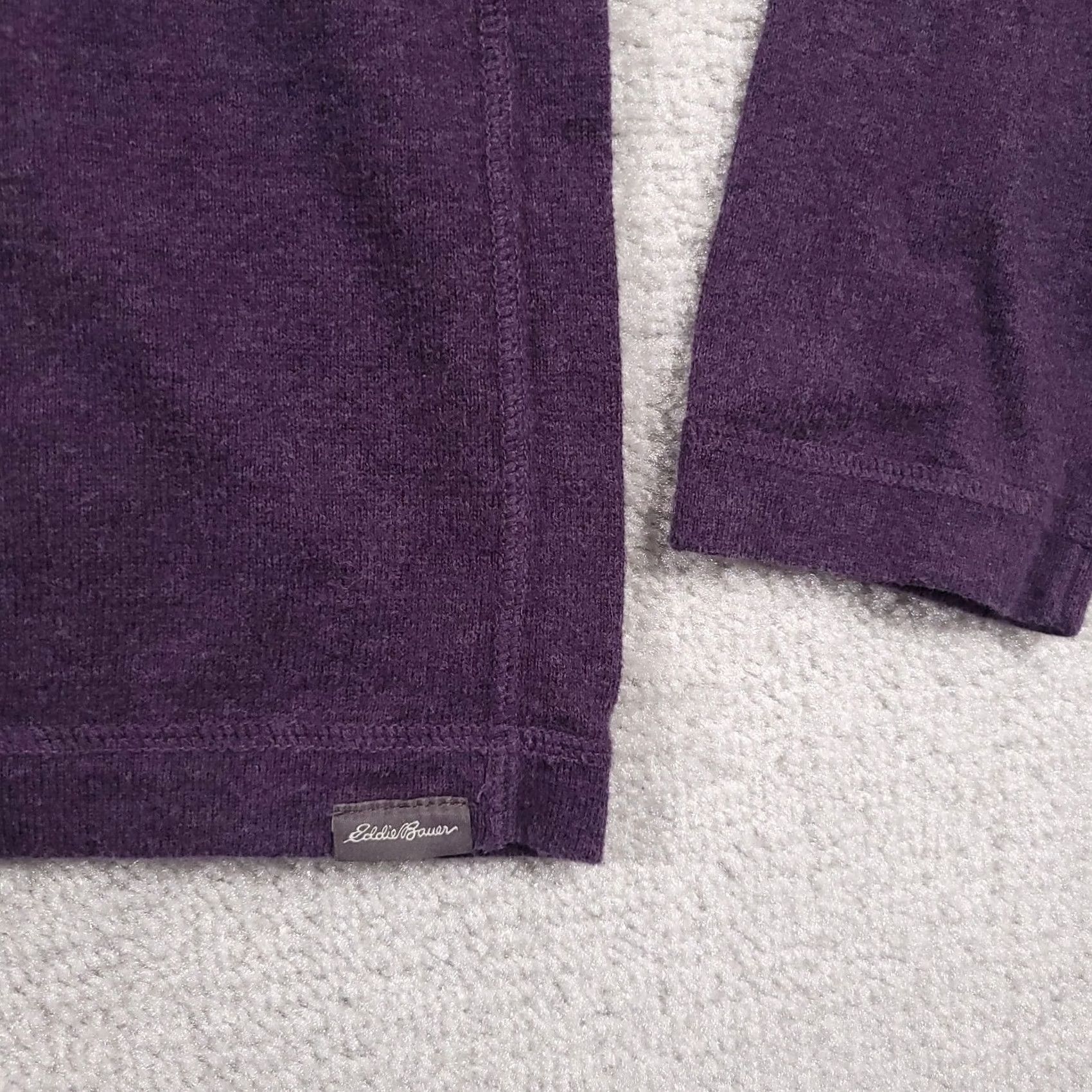Eddie Bauer Eddie Bauer Sweater Mens Large Purple V-Neck Long Sleeve Knit Pullover Merino Wool Blend Shirt Size US L / EU 52-54 / 3 - 4 Thumbnail