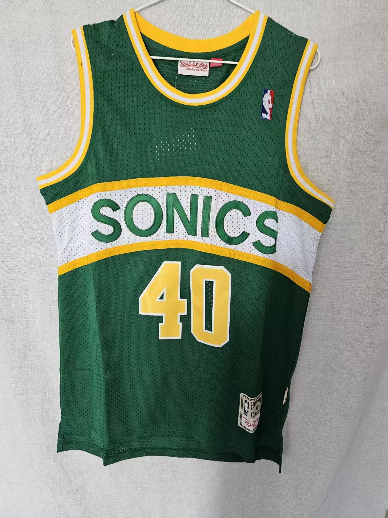 NBA Seattle SuperSonics 40 Shawn Kemp Jersey Green Size US XL / EU 56 / 4 - 1 Thumbnail