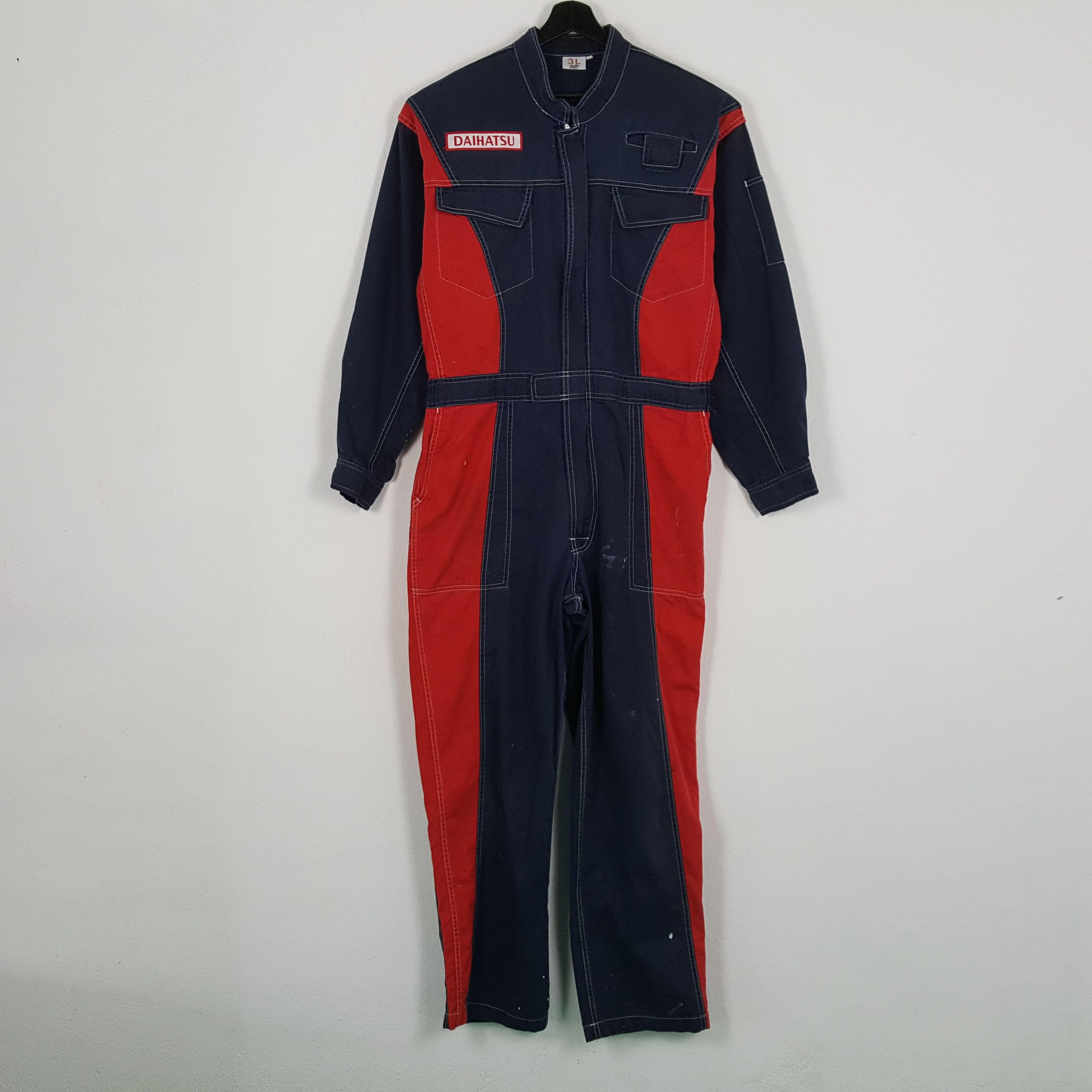 Vintage DAIHATSU Japanese Motorsports Workwear Coverall Jacket Size US XL / EU 56 / 4 - 4 Thumbnail