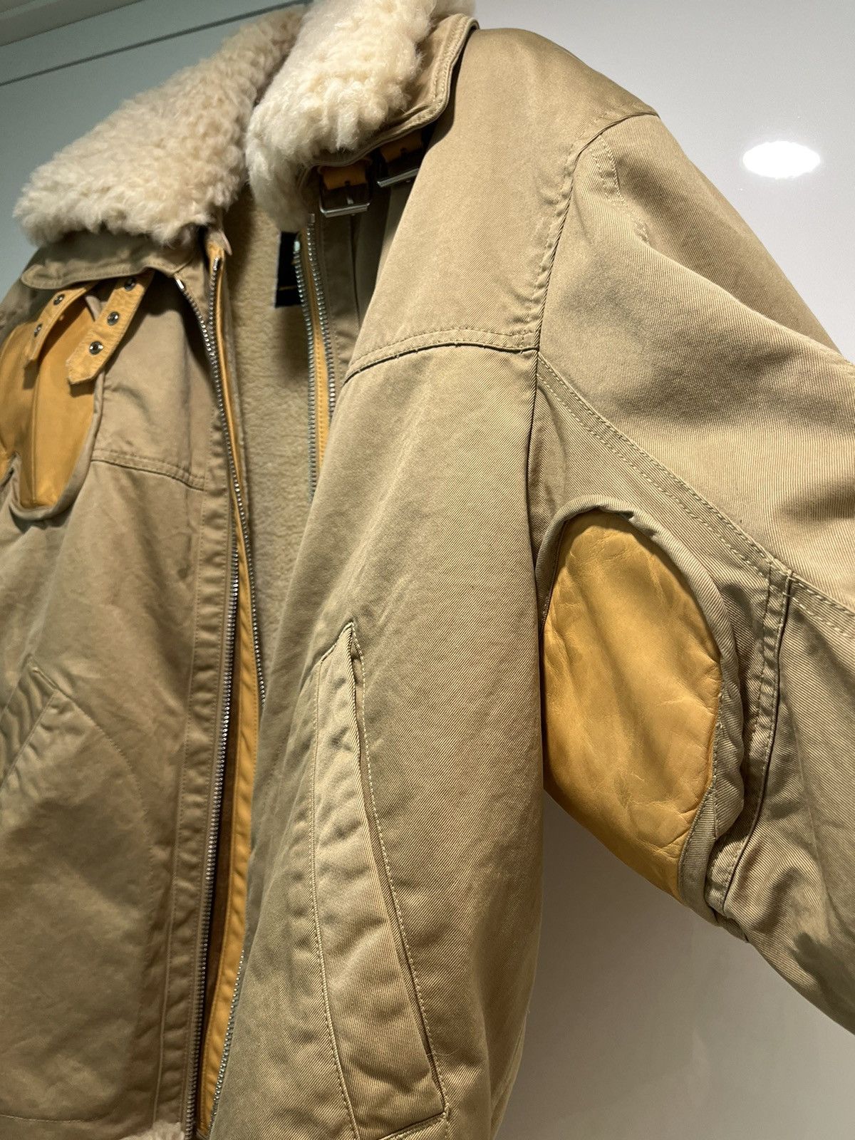 Diesel Diesel W-Dieter shearling-collar coat Size US M / EU 48-50 / 2 - 4 Thumbnail