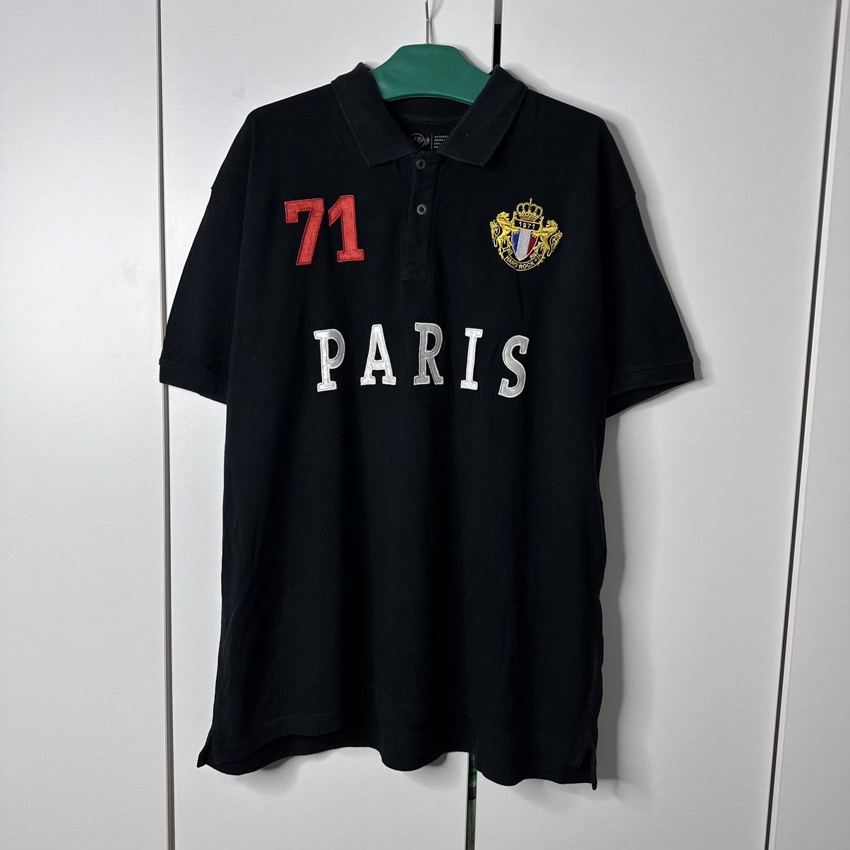 Hard Rock Cafe × Vintage Paris Hard Rick Cafe Polo Vintage StreetWear Jersey Rugby Size US XL / EU 56 / 4 - 1 Thumbnail