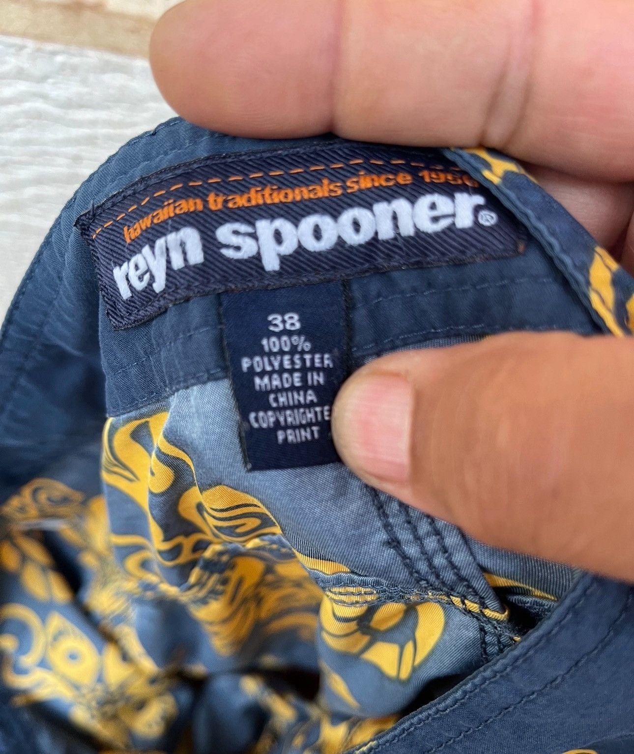 Reyn Spooner Reyn Spooner Swim Trunks Board Shorts Blue / Yellow Men's 38 Size US 38 / EU 54 - 4 Thumbnail
