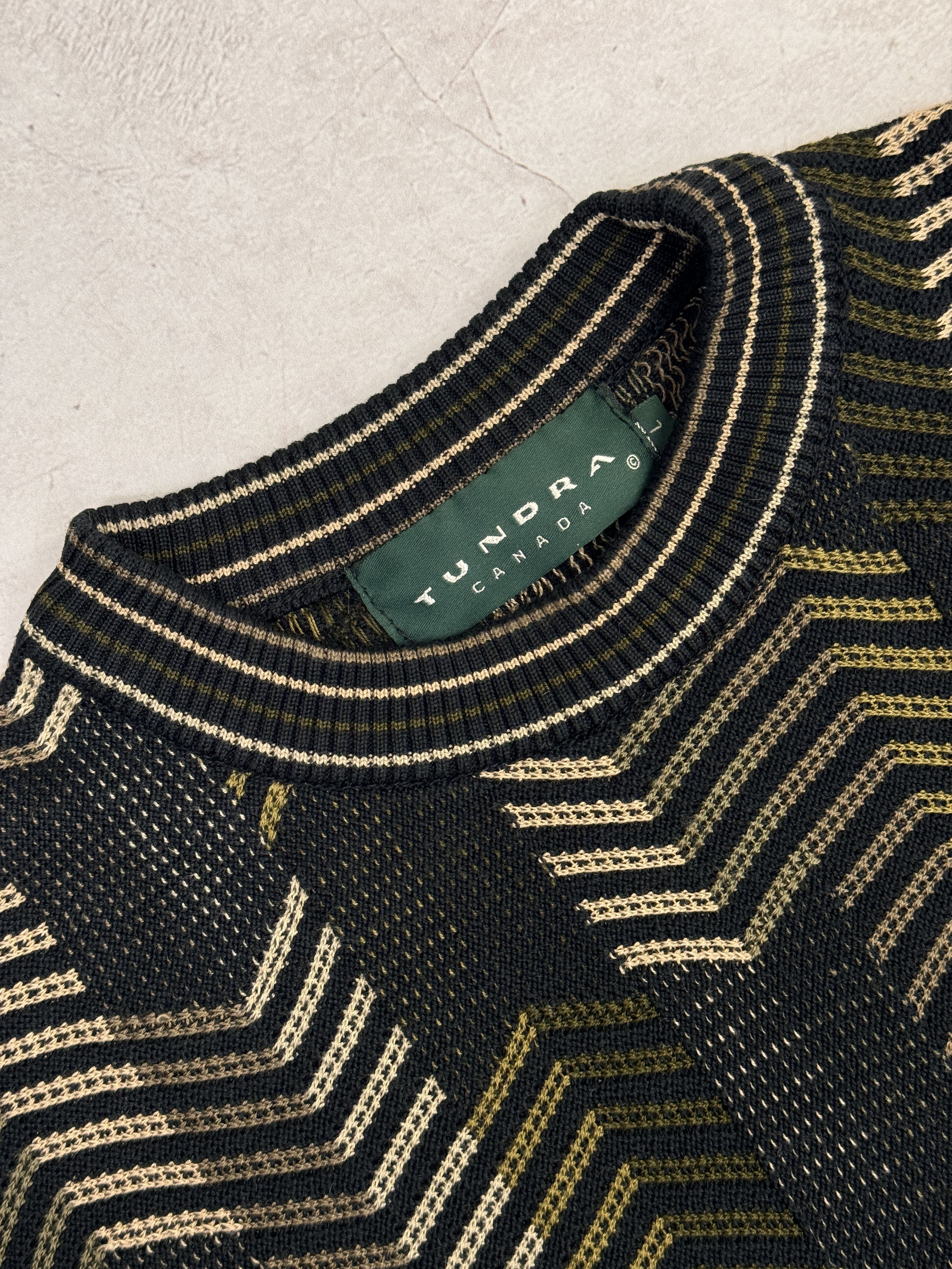 Tundra Canada × Vintage Tundra Canada Sweater Cable Knit Geometric Abstraction Size US L / EU 52-54 / 3 - 6 Thumbnail