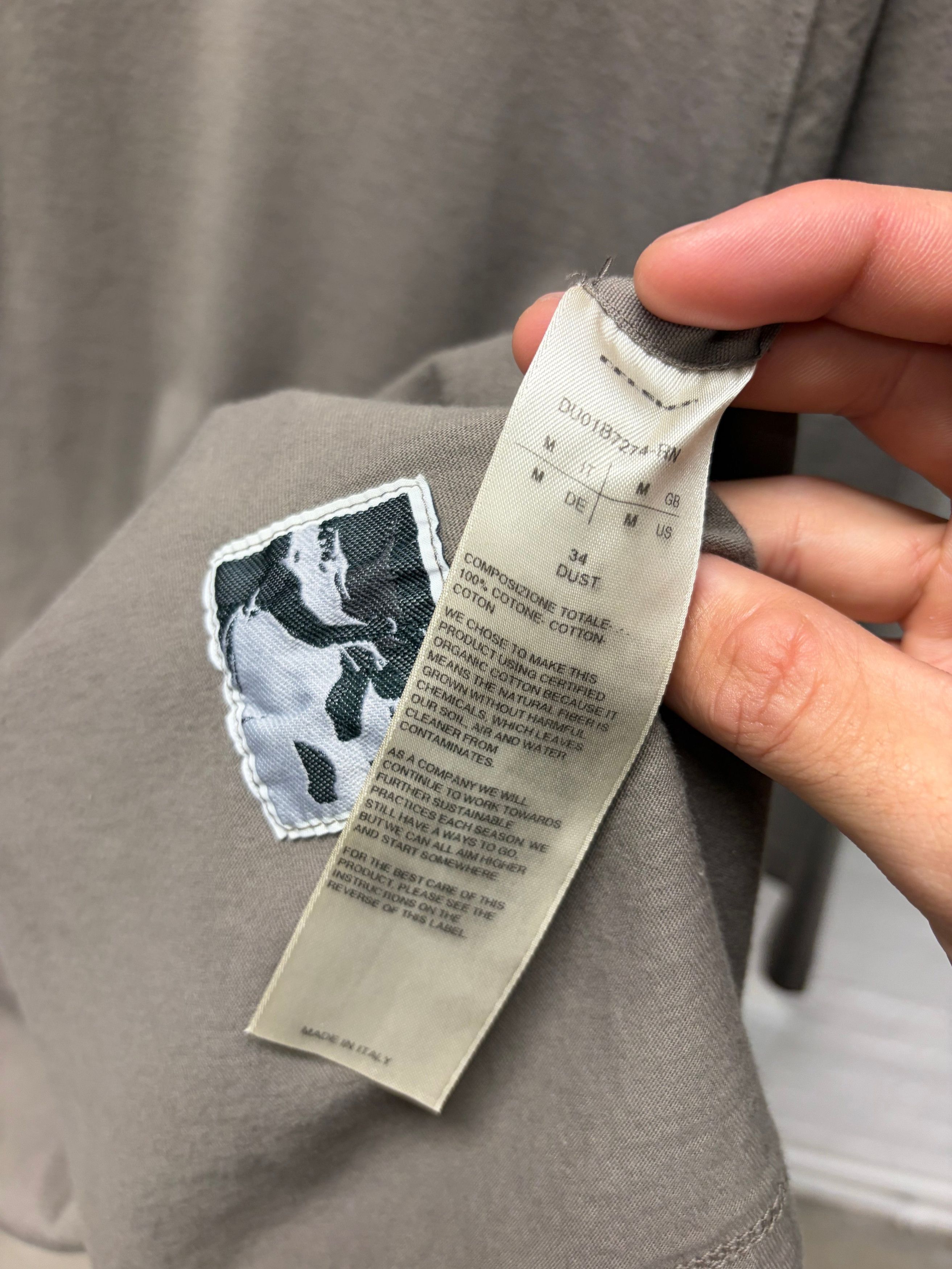 Rick Owens ‘Level’ Dust Brown Oversized Cotton T-Shirt Size US M / EU 48-50 / 2 - 4 Thumbnail