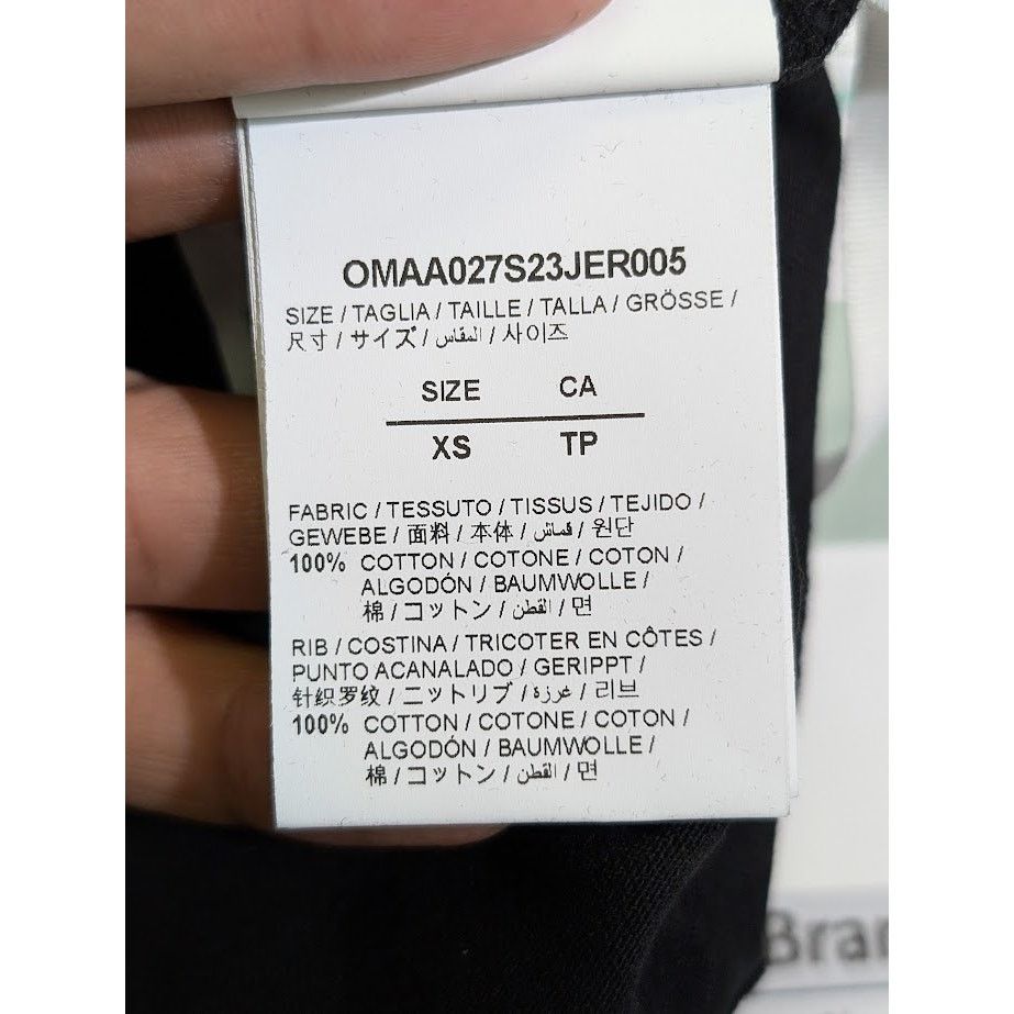 Off-White o1rshd1 Splash Arr Slim Short Sleeve T-Shirt in Black Beige Size US XS / EU 42 / 0 - 18 Thumbnail