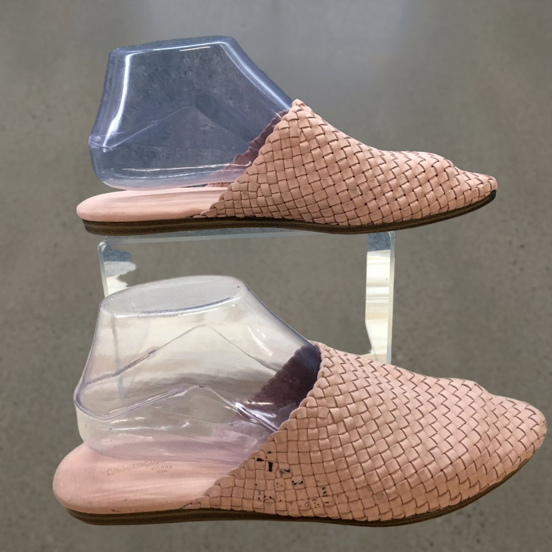 Vintage Universal Thread Sandals Womens 8 Pink Slip-On Almond Mule Flats Faux Leather Comfort Shoes Womens Footwear Size US 8 / IT 38 - 1 Thumbnail