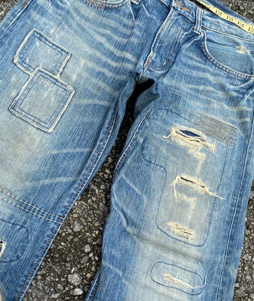 Edwin VINTAGE EDWIN EXCLUSIVE VINTAGE PATCHWORK DISTRESSED DENIM Size US 31 - 5 Thumbnail