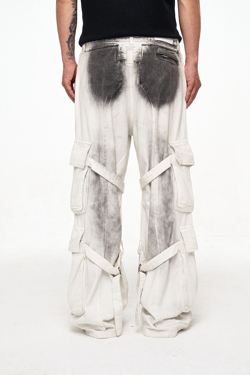 Trash Waste Soil Dirty Distressed Bondage Pants