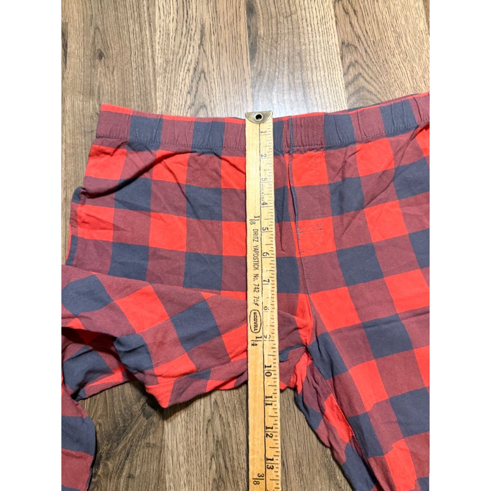 Vintage Xhilaration Sleepwear Set Womens Medium Gray Red Check Shirt Button Up & Pants Size M / US 6-8 / IT 42-44 - 6 Thumbnail