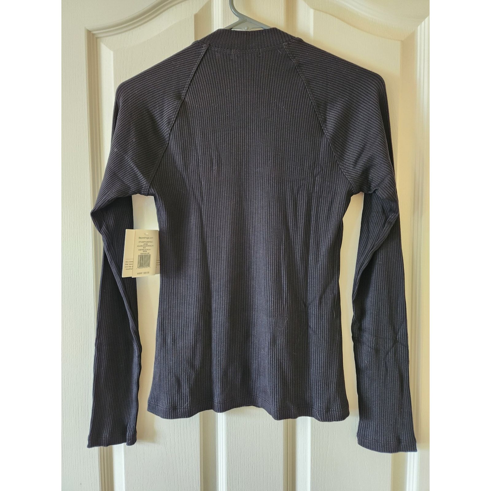 Beyond Yoga Beyond Yoga NWT M Black Mock Neck Long Sleeve Ribbed Top Size M / US 6-8 / IT 42-44 - 2 Thumbnail