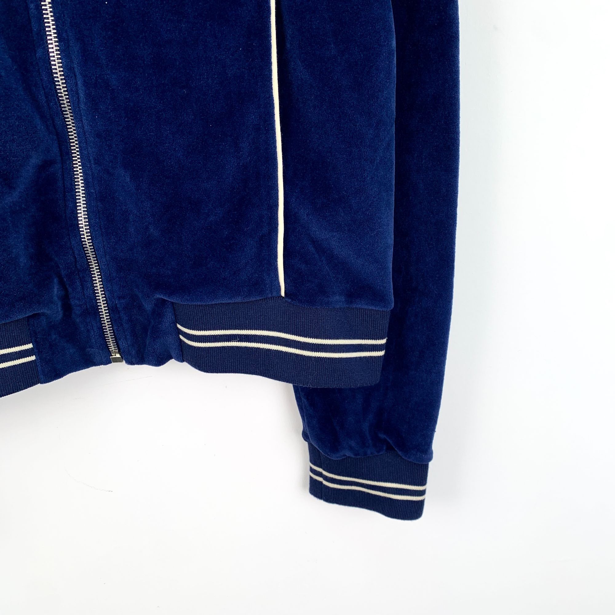Celine Celine Paris Deep Blue Cotton Blend Zip-Up Jacket XS With Ar Size XS / US 0-2 / IT 36-38 - 6 Thumbnail