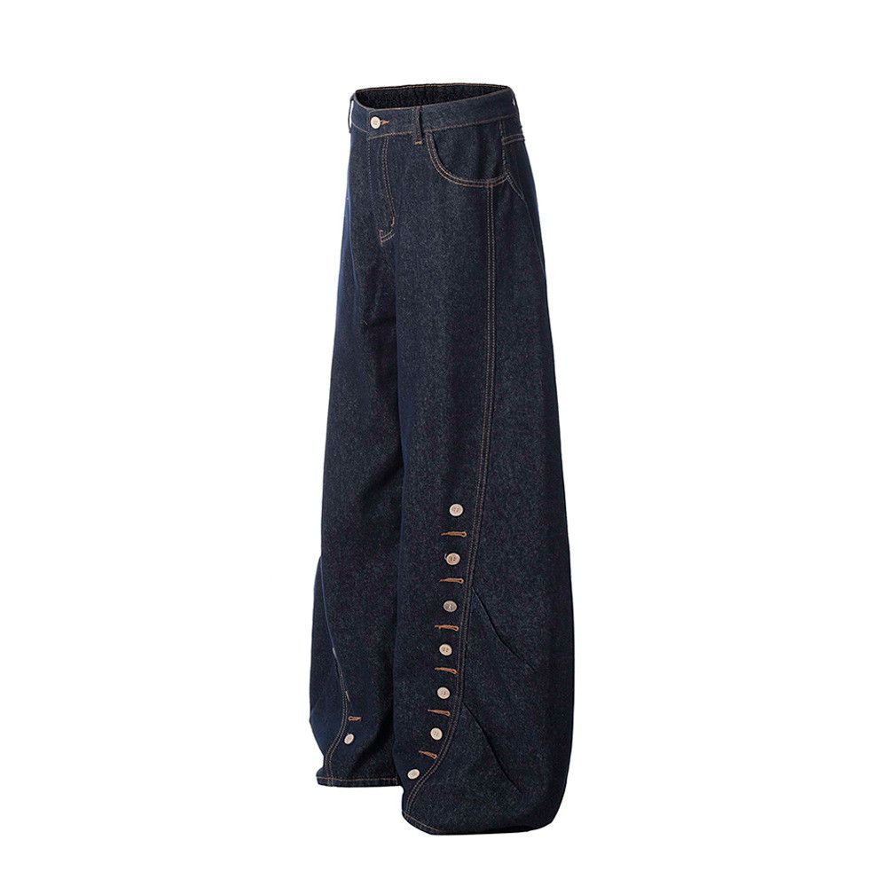 Japanese Brand × Jean Men's American button-down loose wide-leg scimitar jeans Size US 32 / EU 48 - 2 Thumbnail