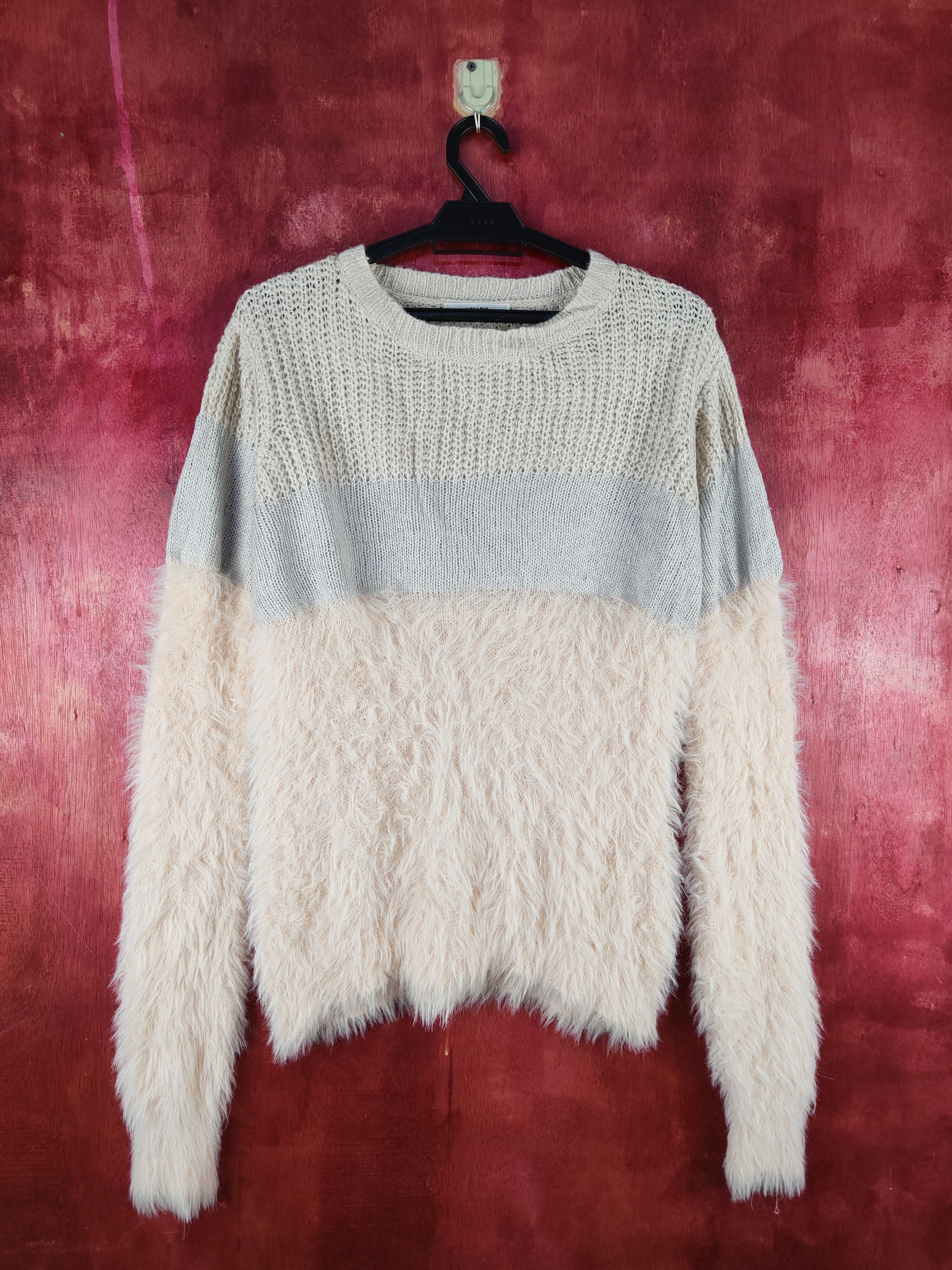 Aran Isles Knitwear Lhelbie Light Orange Shag Shaggy Fur Mohair Knitwear #S2100 Size M / US 6-8 / IT 42-44 - 1 Thumbnail