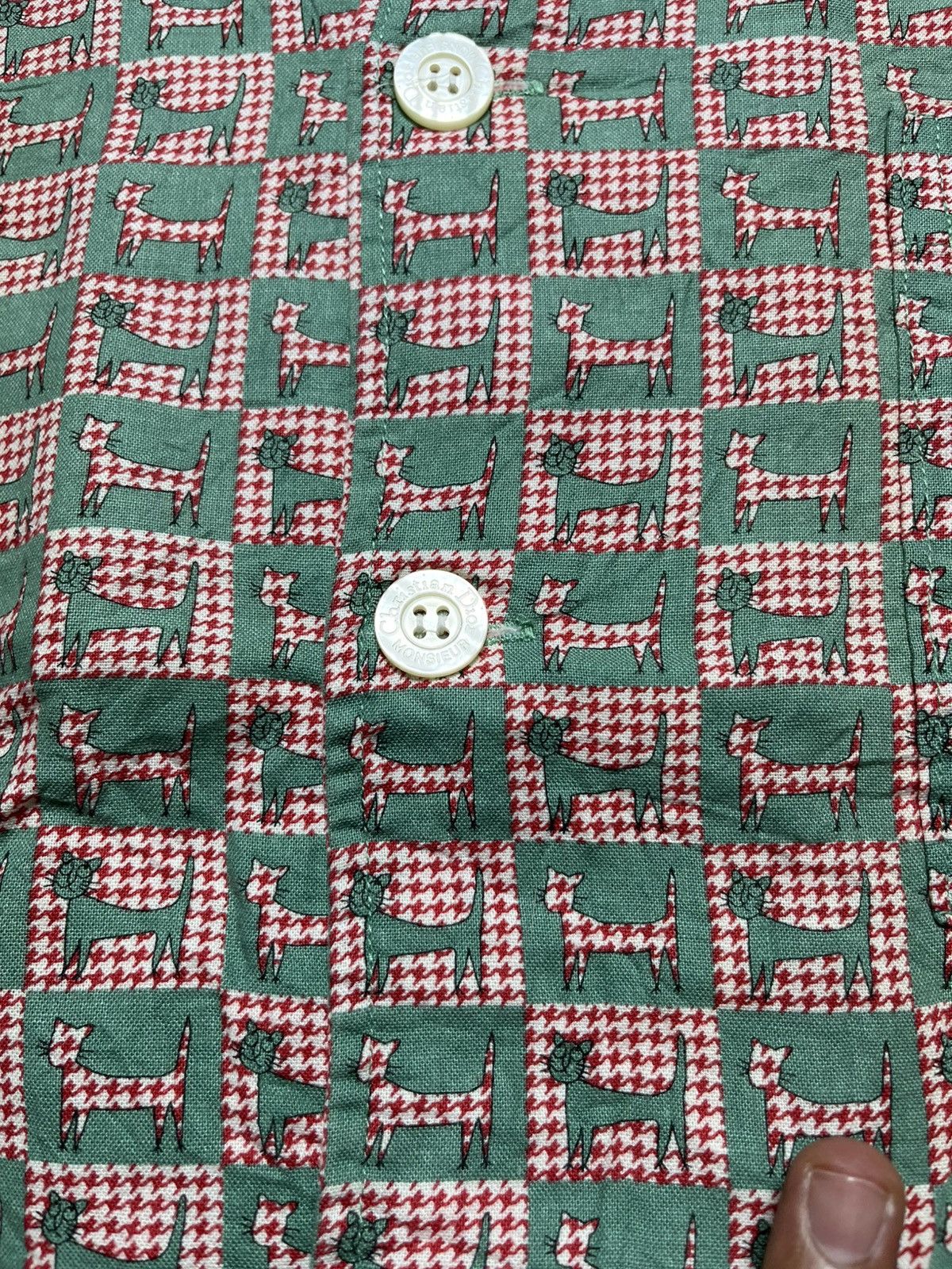 Christian Dior Monsieur 🔥Vintage Christian Dior Cat Monogram Shirt Button Up Y2K Size US L / EU 52-54 / 3 - 6 Thumbnail