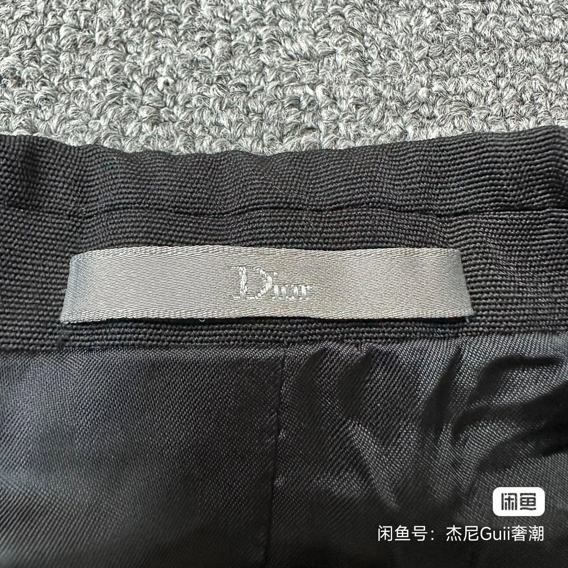 Dior DIOR HOMME Black Wool Stripe Logo Blazer 48 Size 48R - 4 Thumbnail