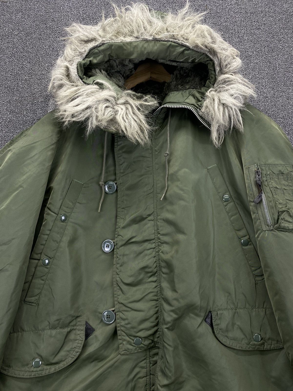 Alpha Industries Vintage 90s Alpha Industries N 3B Made in USA winter jacket Size US M / EU 48-50 / 2 - 5 Thumbnail