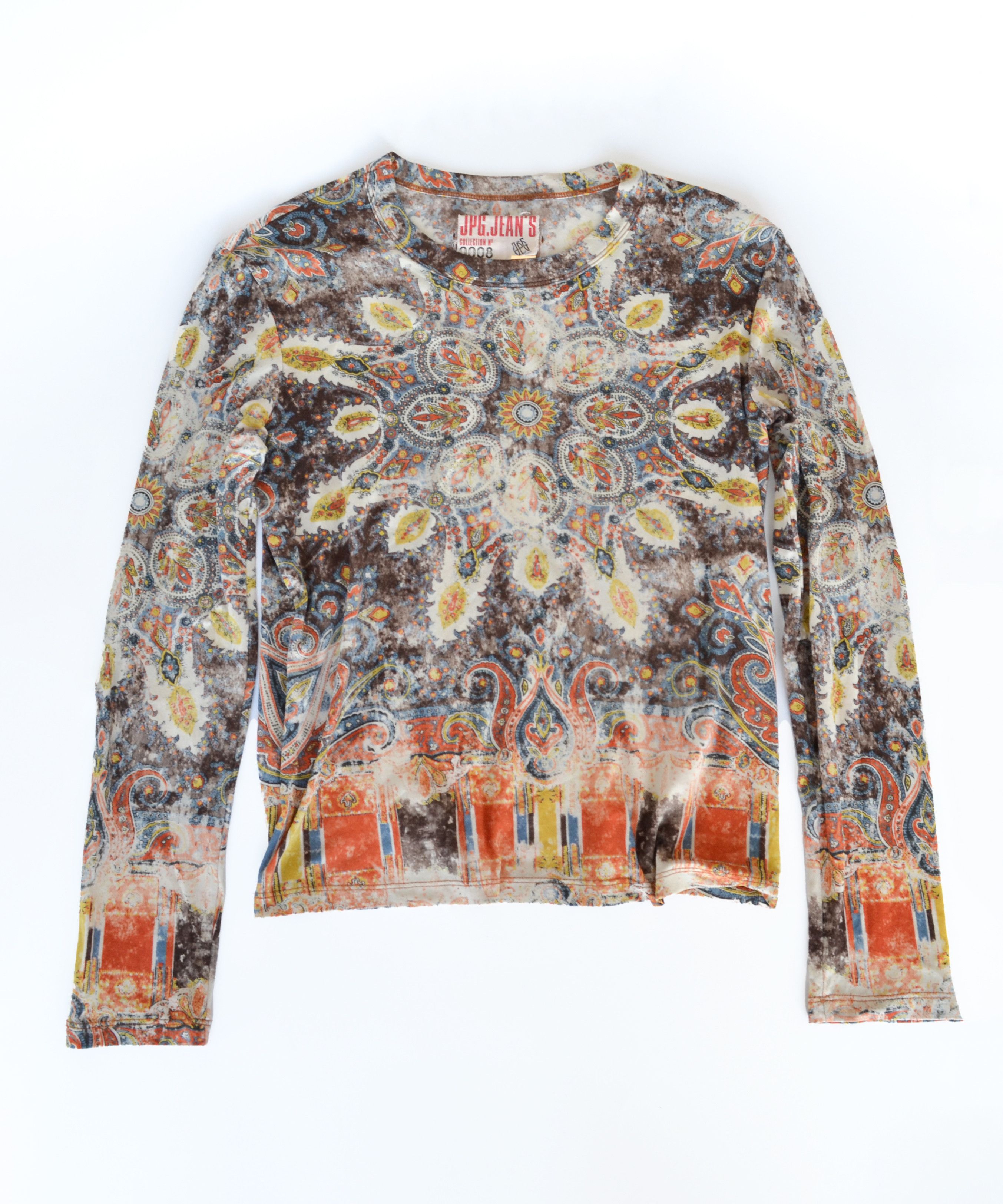 Jean Paul Gaultier JEAN PAUL GAULTIER Long Sleeve Paisley Printed Sweater 90 Size US S / EU 44-46 / 1 - 1 Thumbnail