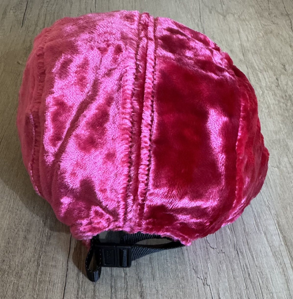 Supreme Supreme Crushed Velvet Camp Cap Ss22 Red/Pink | Grailed
