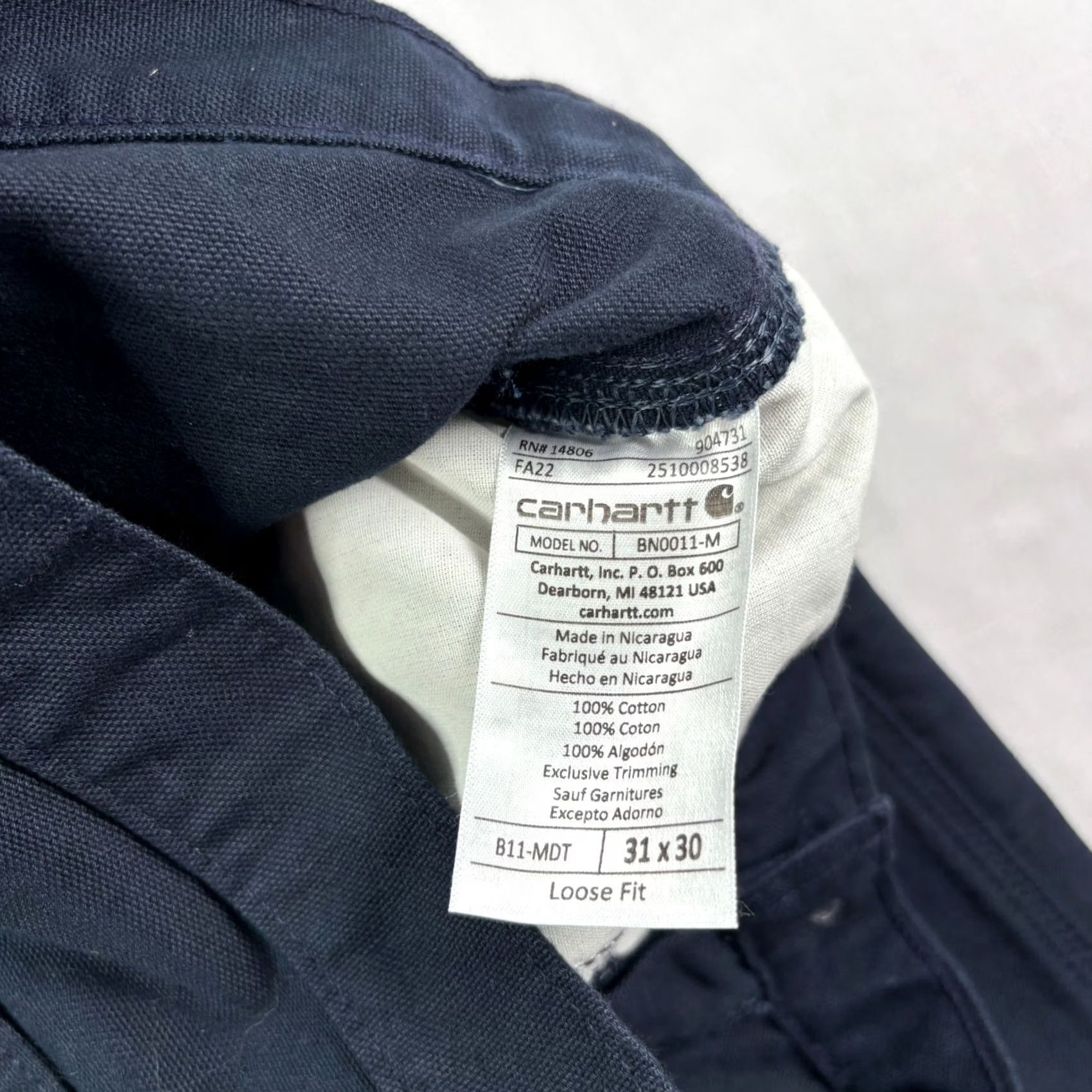 Carhartt Carhartt Pants Mens 31x30 Blue Carpenter Duck Utility Workwear Relaxed Fit NEW Size US 31 - 4 Thumbnail
