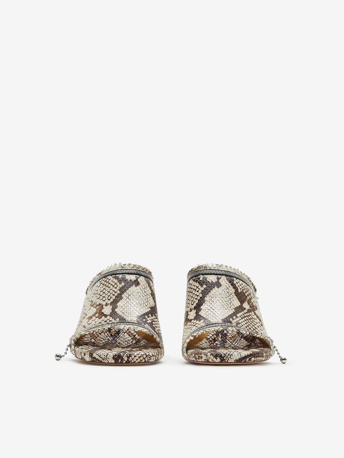 Burberry Burberry Python Print Leather Peep Sandals Size US 8 / IT 38 - 2 Thumbnail