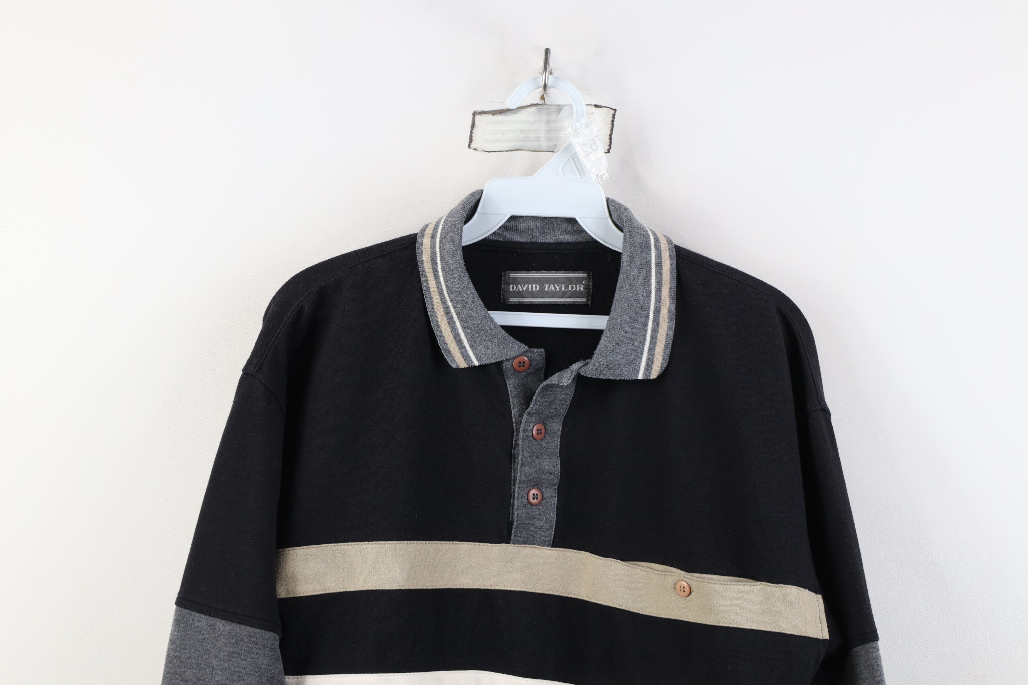Vintage Vintage 90s Streetwear Pullover Long Sleeve Rugby Polo Size US M / EU 48-50 / 2 - 2 Thumbnail
