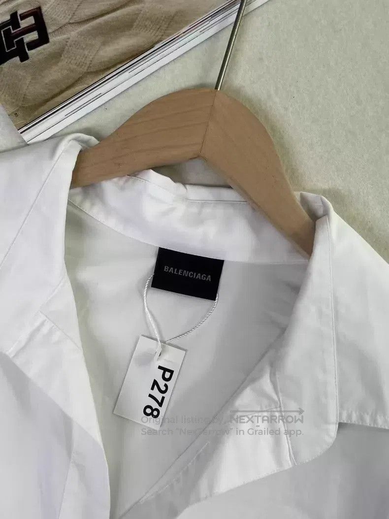 Balenciaga Balenciaga Logo embroidery long-sleeve solid color shirt Size XXS / US 00 / IT 34 - 4 Thumbnail