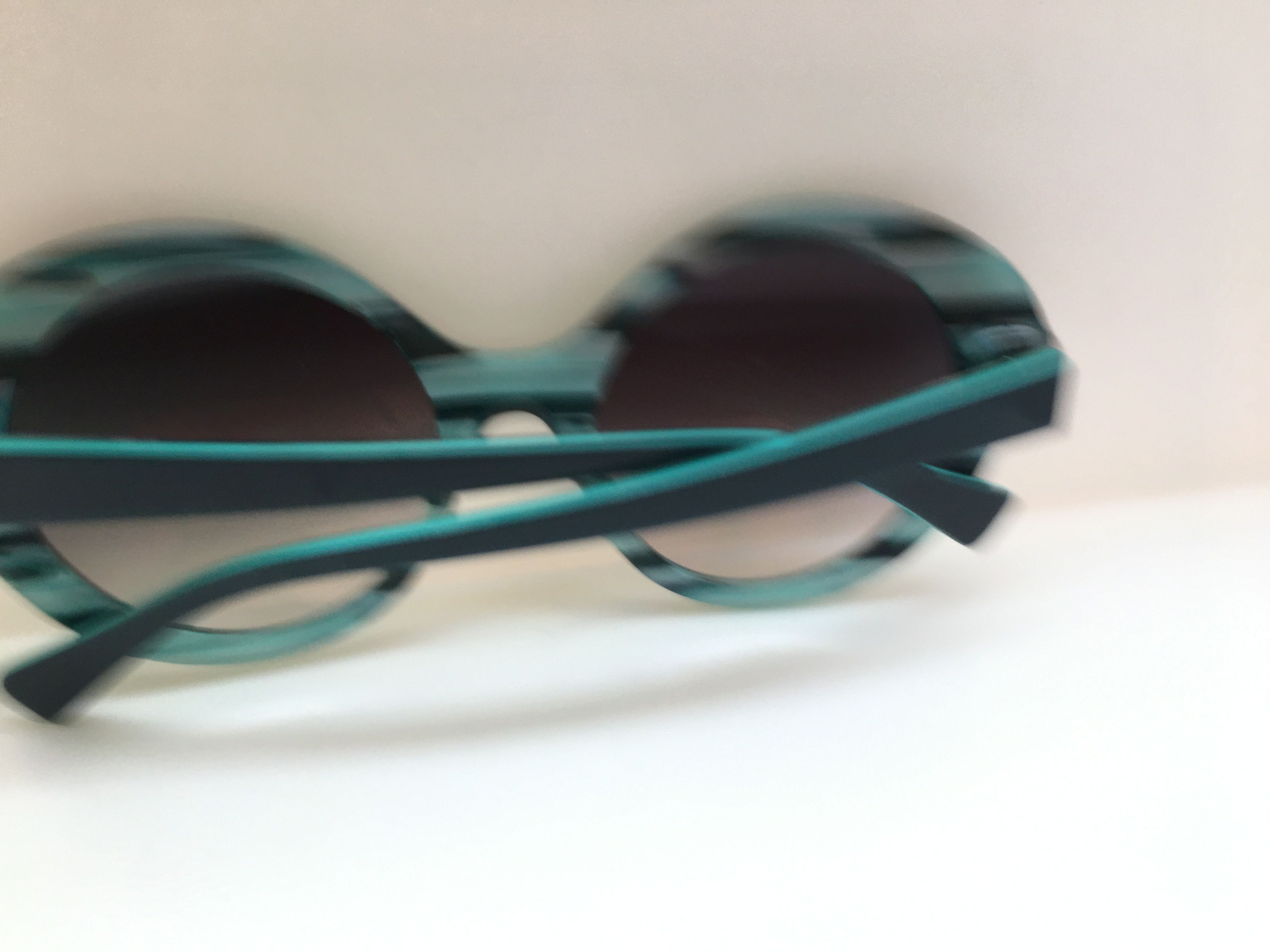 Other Handmade Blue Green Round Cateye Sunglasses Frame Diva Girls Size ONE SIZE - 6 Thumbnail