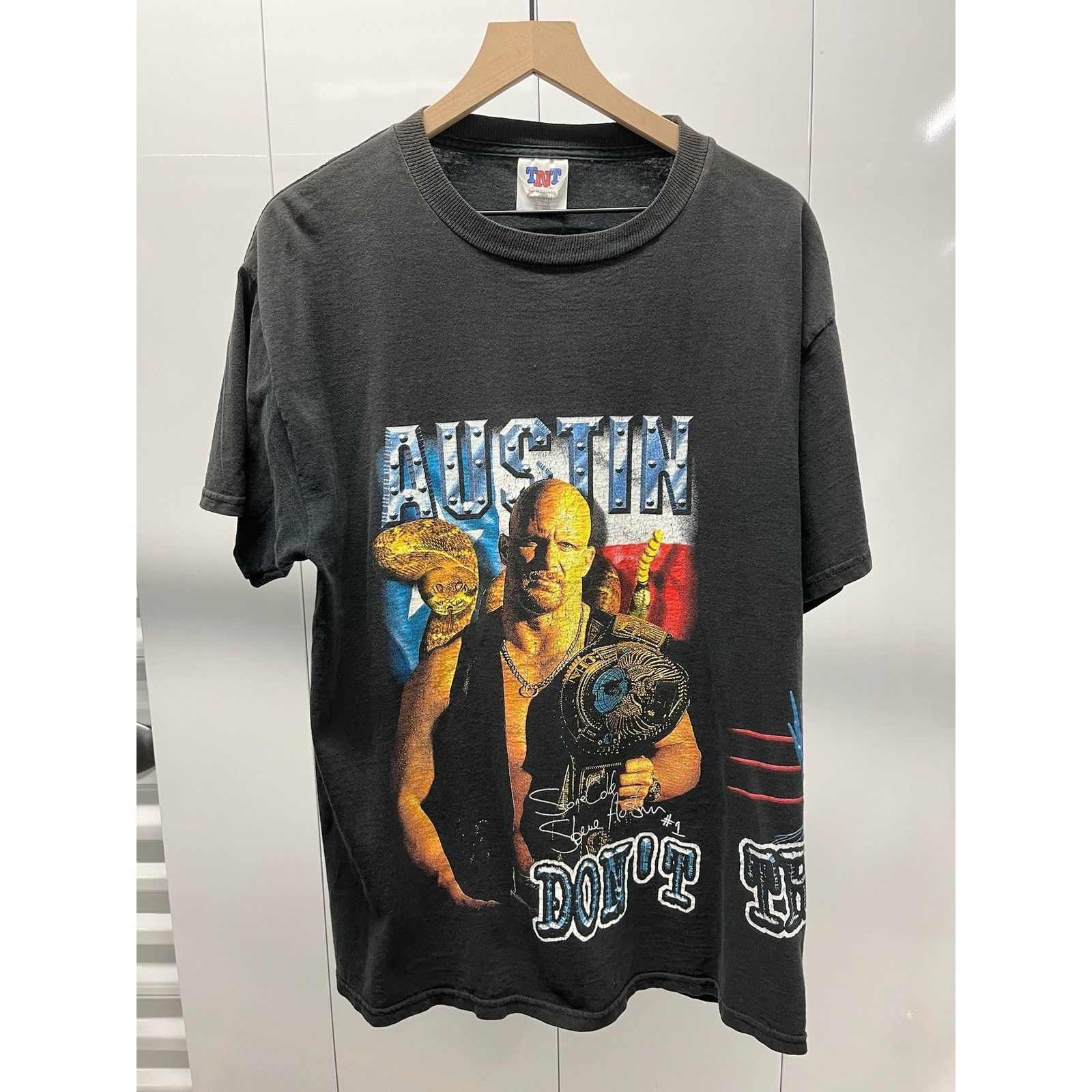 WWF Vintage Stone Cold Steve Austin Wrap Around Shirt Size US L / EU 52-54 / 3 - 1 Thumbnail