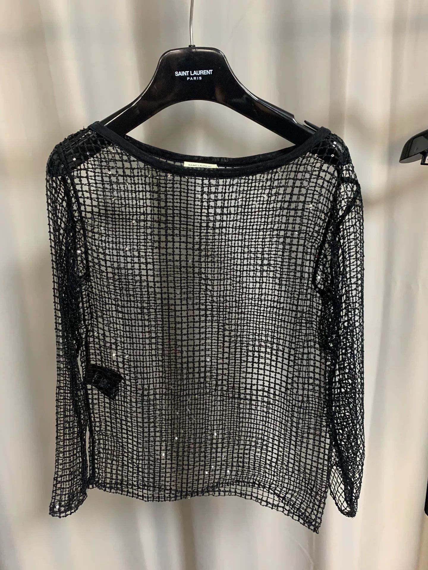 Saint Laurent Paris Saint Laurent 2015FW Sequin Mesh Top Size US XS / EU 42 / 0 - 1 Thumbnail