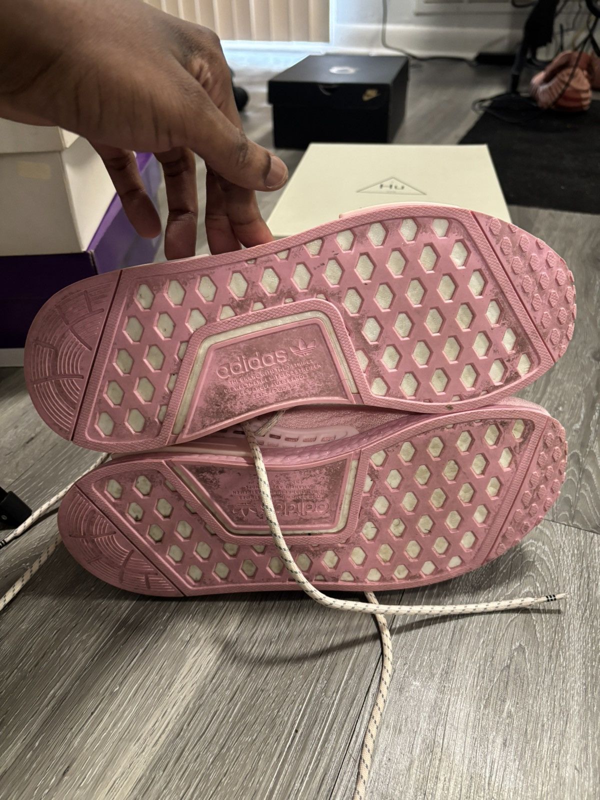 Adidas × Pharrell Pharrell X Adidas NMD Human Race Pink GY0088 Size US 11 / EU 44 - 6 Thumbnail