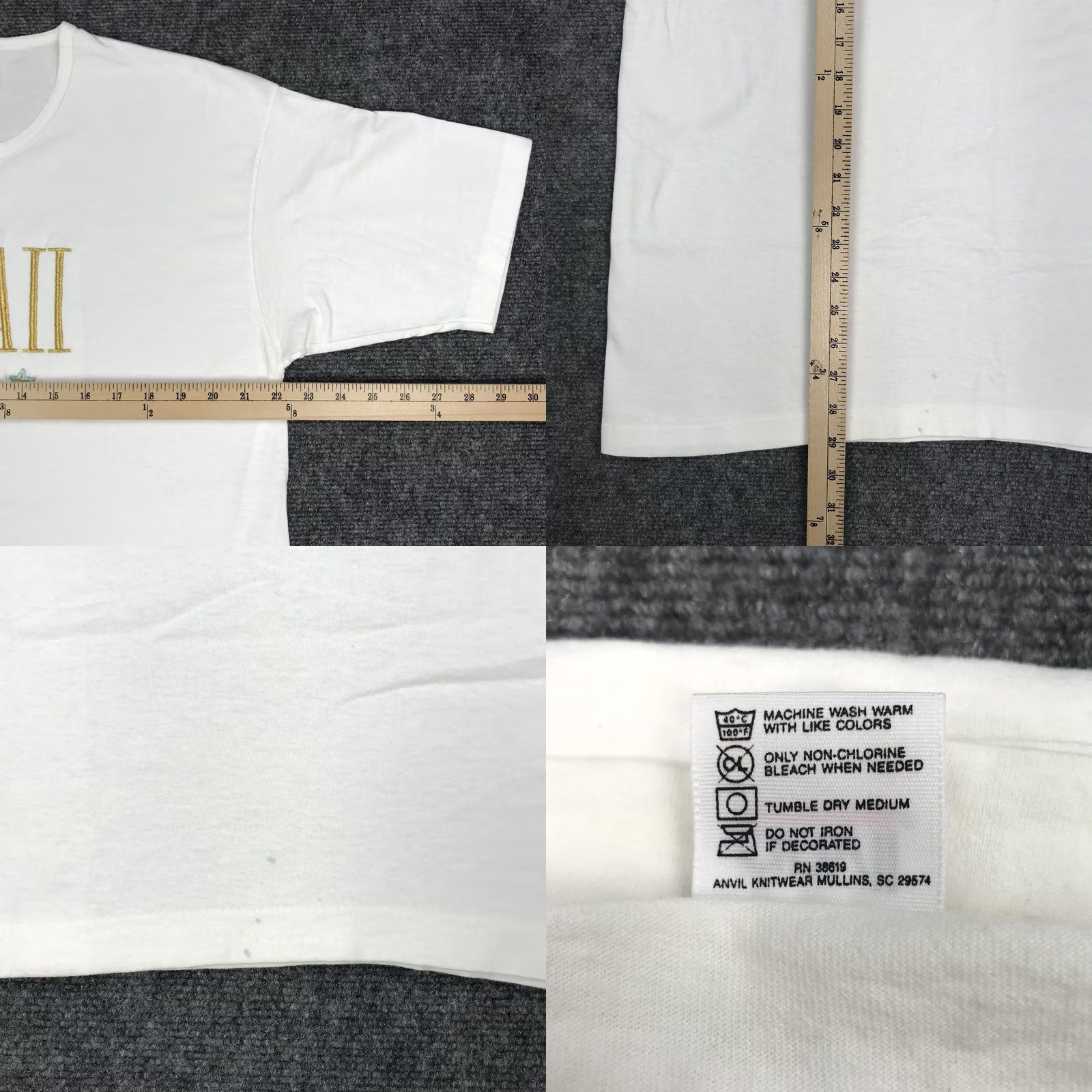 Anvil VINTAGE Hawaii White T Shirt Womens XL Embroidered Made USA 90s Single Stitch Anvil Shirt Short Sleeve Cotton Mens Womens Boys Girls Size XL / US 12-14 / IT 48-50 - 8 Thumbnail
