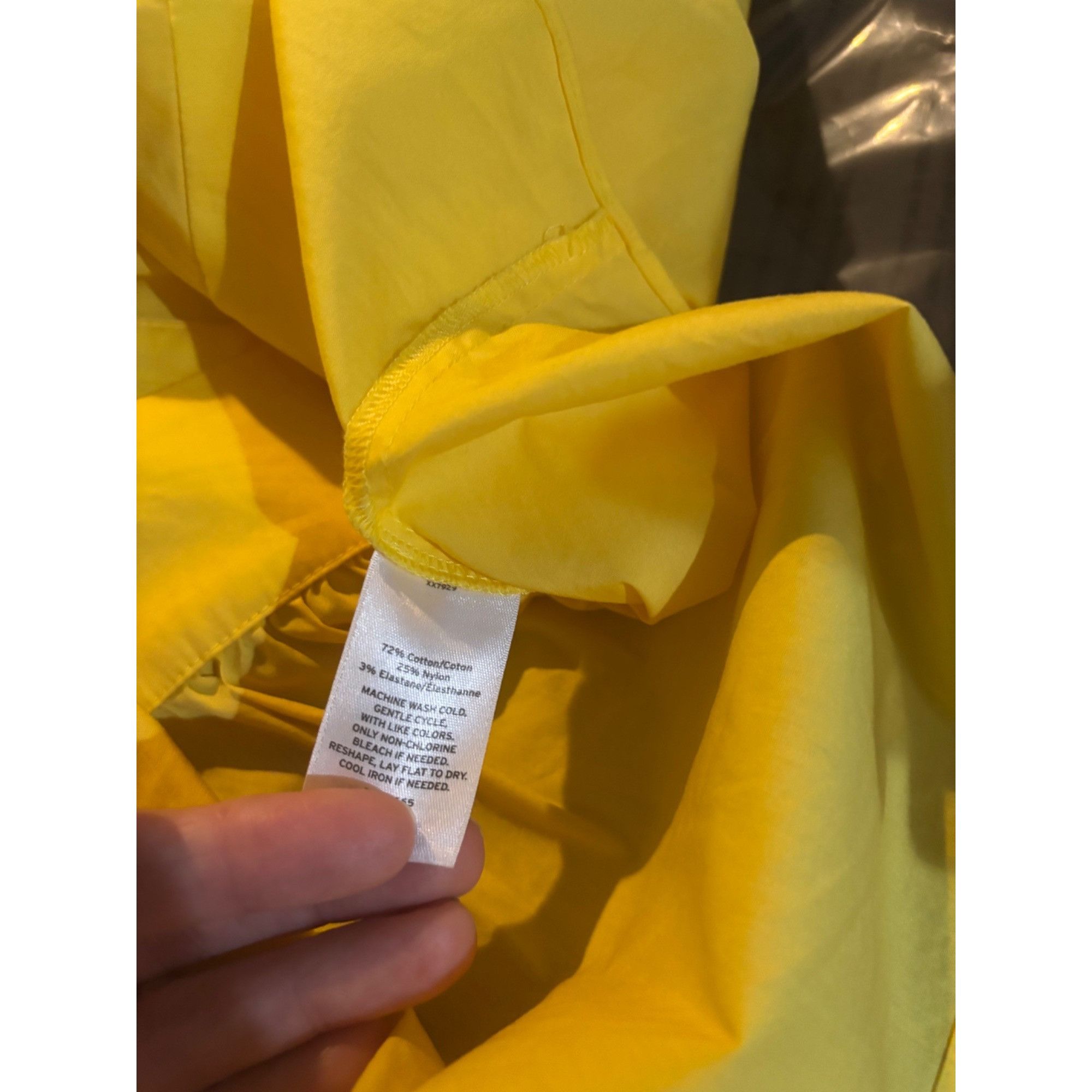 1901 1901 Surplice Wrap Peplum Sleeveless Blouse in Yellow, Sz. Size XL / US 12-14 / IT 48-50 - 8 Thumbnail