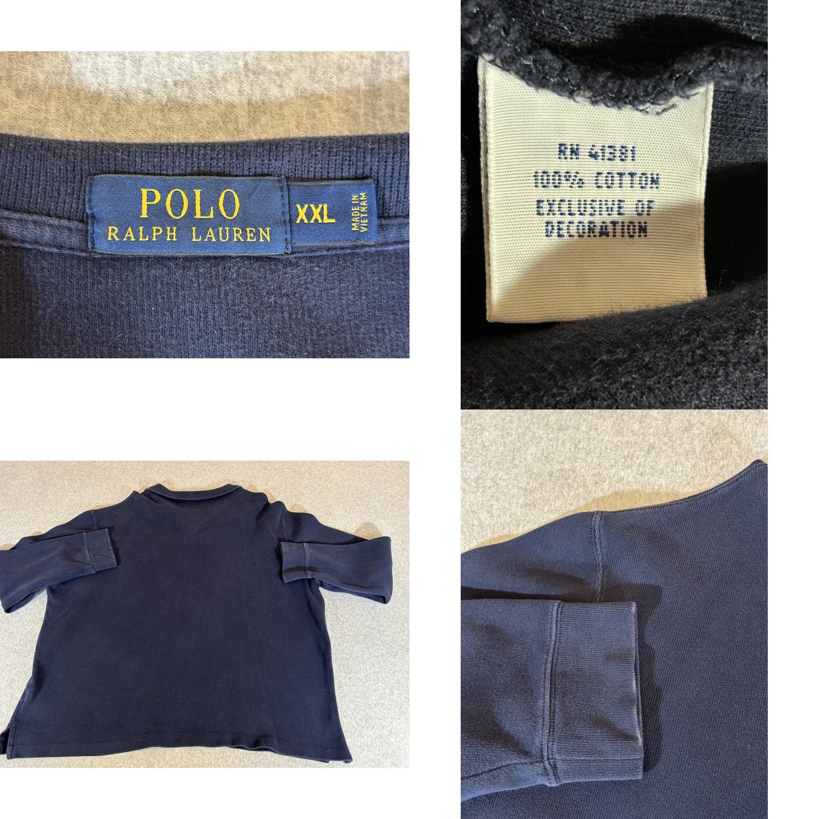 Polo Ralph Lauren Ralph Lauren Sweater Mens 2XL Navy 1/4 Zip Knit Pullover Polo Golf Mock Neck Cotton SS Size US XXL / EU 58 / 5 - 8 Thumbnail