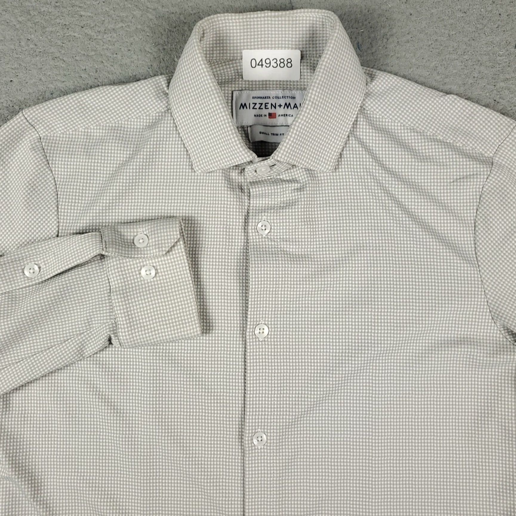 Mizzen+Main Mizzen+Main Shirt Mens Size Small Gray Casual Button Up Long Sleeve Size US S / EU 44-46 / 1 - 2 Thumbnail