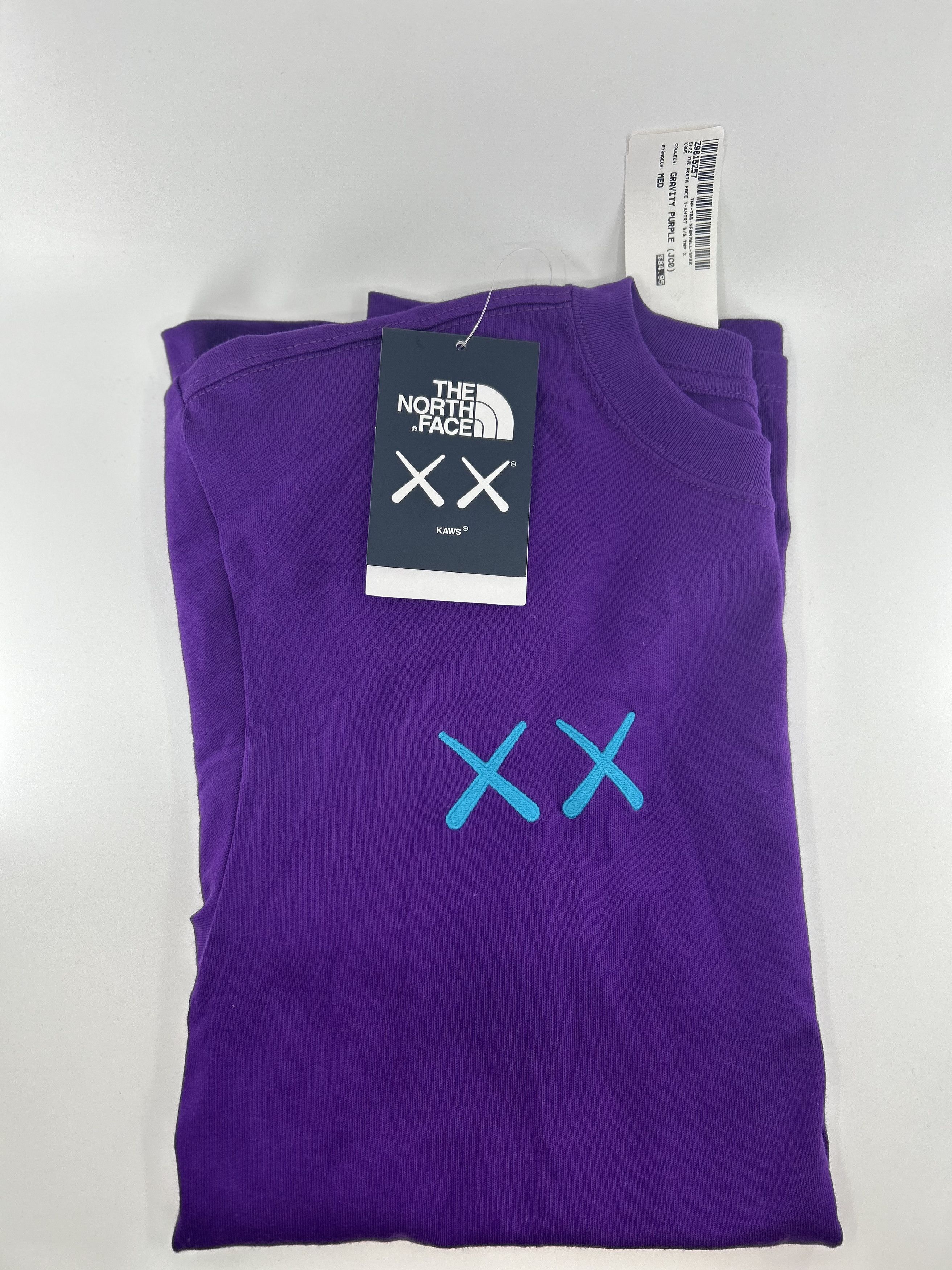 image of Kaws X Tnf Gravity Purple T-Shirt, Men's (Size Medium)