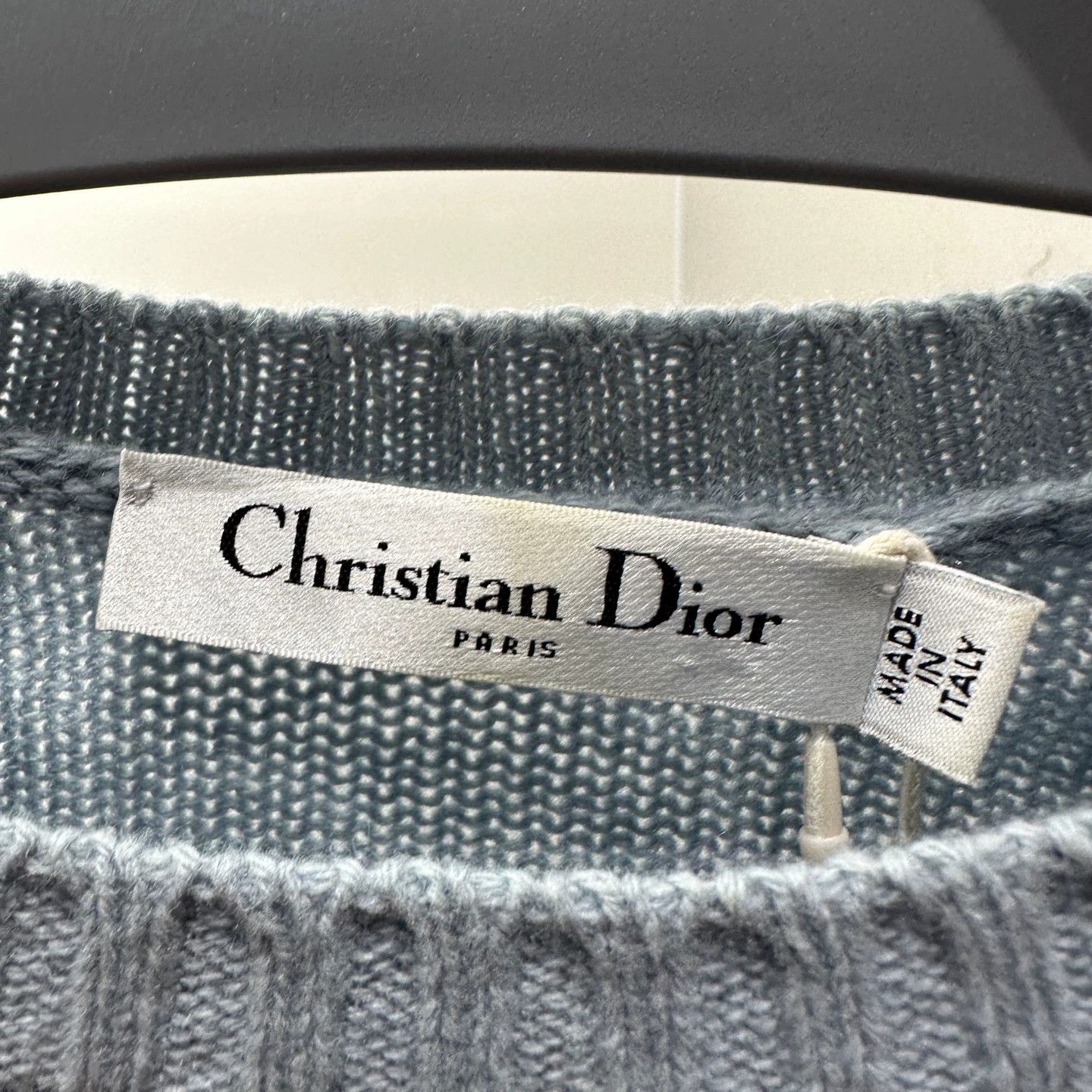 Dior Dior mar459 Mist Blue Pattern Cashmere Sweater S Size S / US 4 / IT 40 - 3 Thumbnail