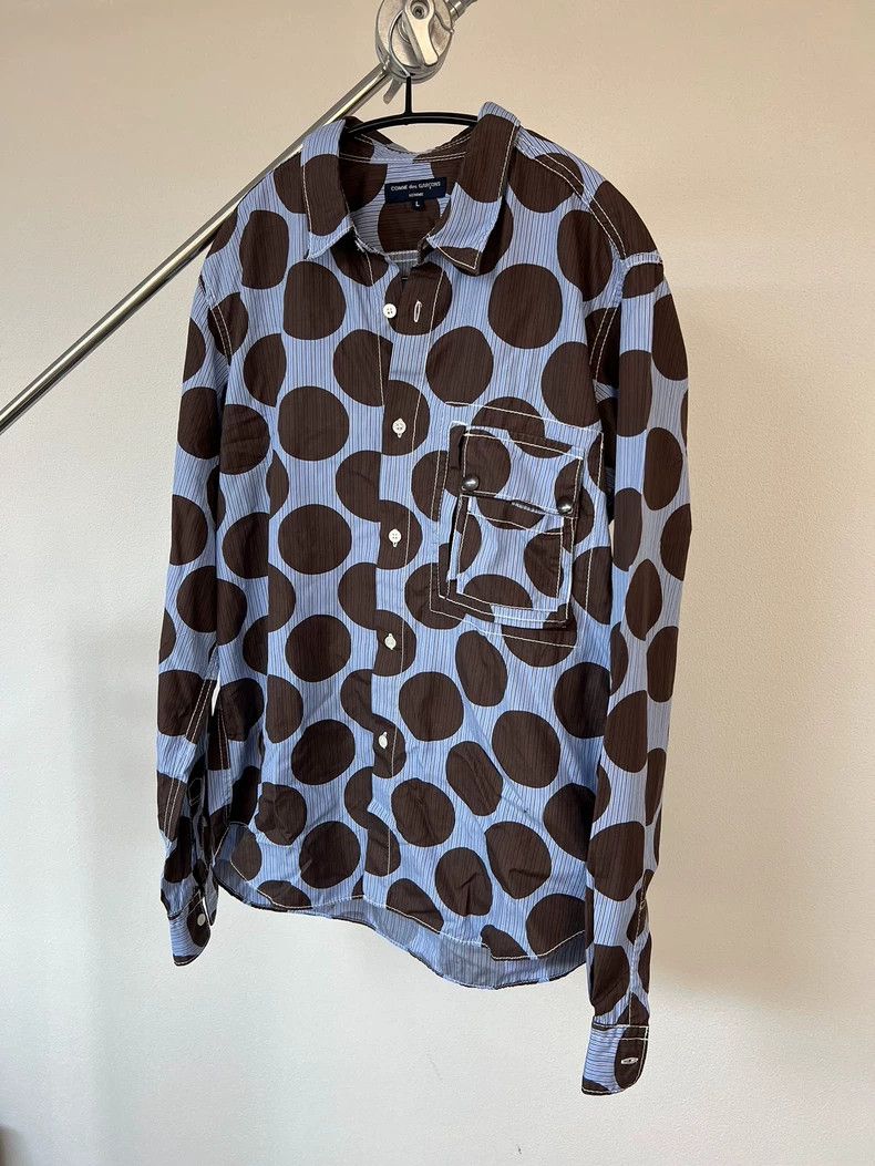 Comme des Garcons Comme Des Garcons Spotted Circle Pocket Shirt Size L / US 10 / IT 46 - 2 Thumbnail