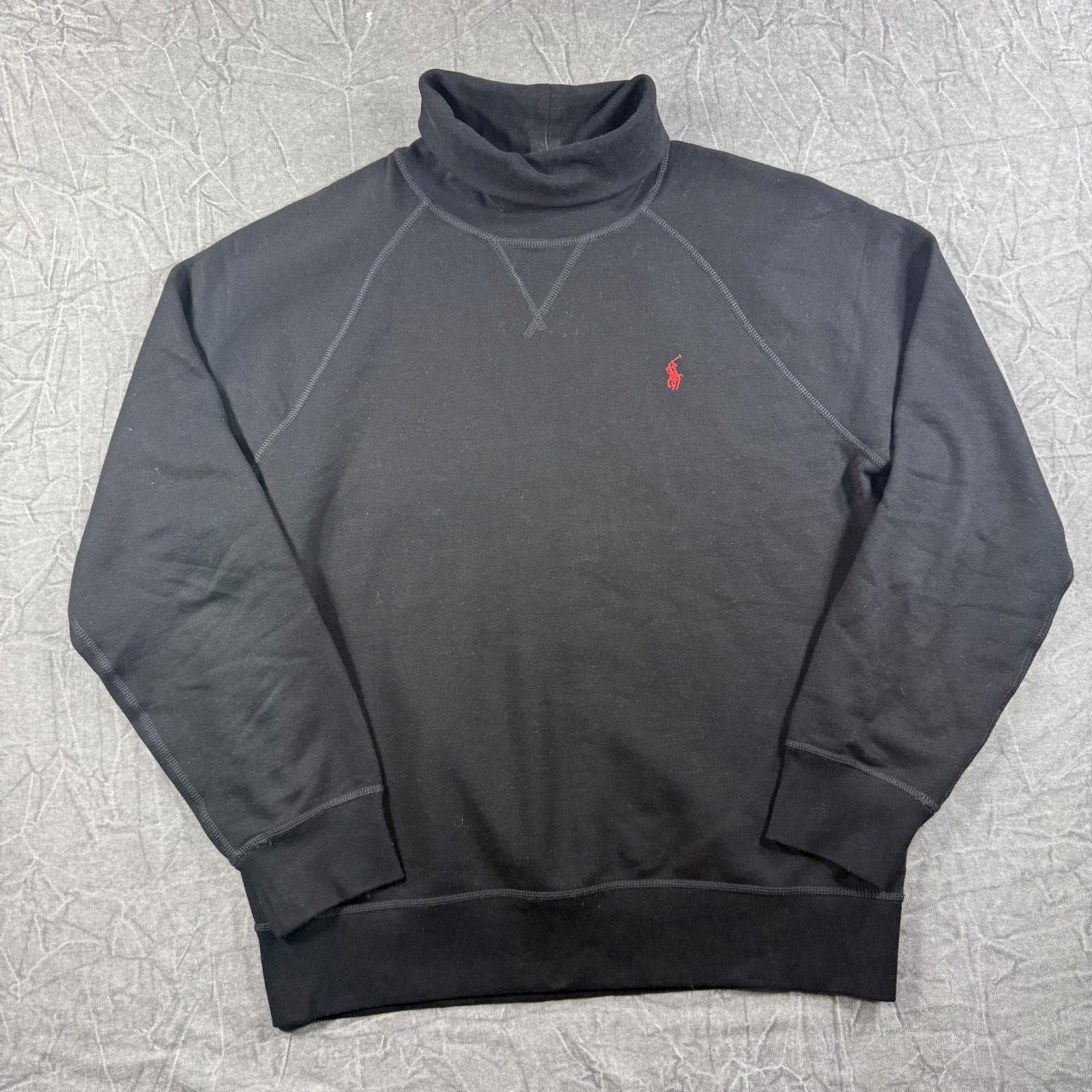 Polo Ralph Lauren Ralph Lauren Sweater Men's L Black Turtleneck Fleece Size US L / EU 52-54 / 3 - 2 Thumbnail