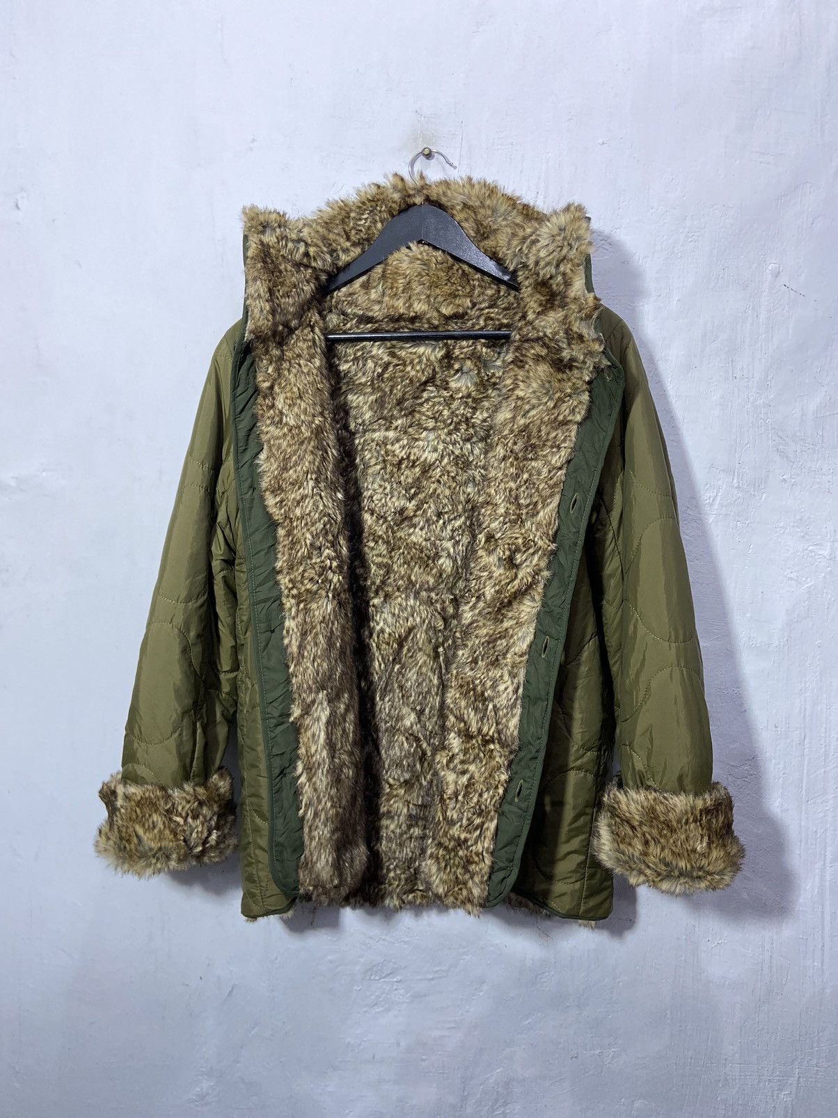 Zadig & Voltaire Zadig & Voltaire Green Fur Down Jacket Nylon Size US M / EU 48-50 / 2 - 13 Thumbnail