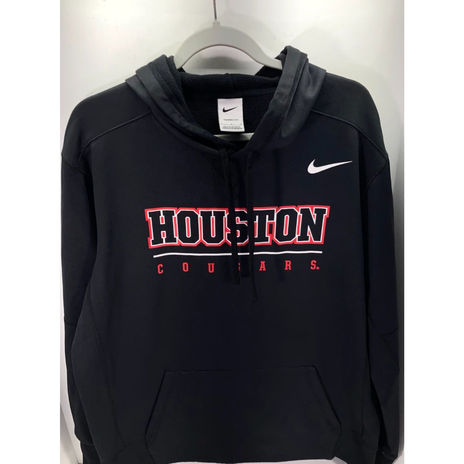 Nike Nike Houston Therma Fit Hooded Sweatshirt Mens L Black Pullover Logo Size US L / EU 52-54 / 3 - 2 Thumbnail